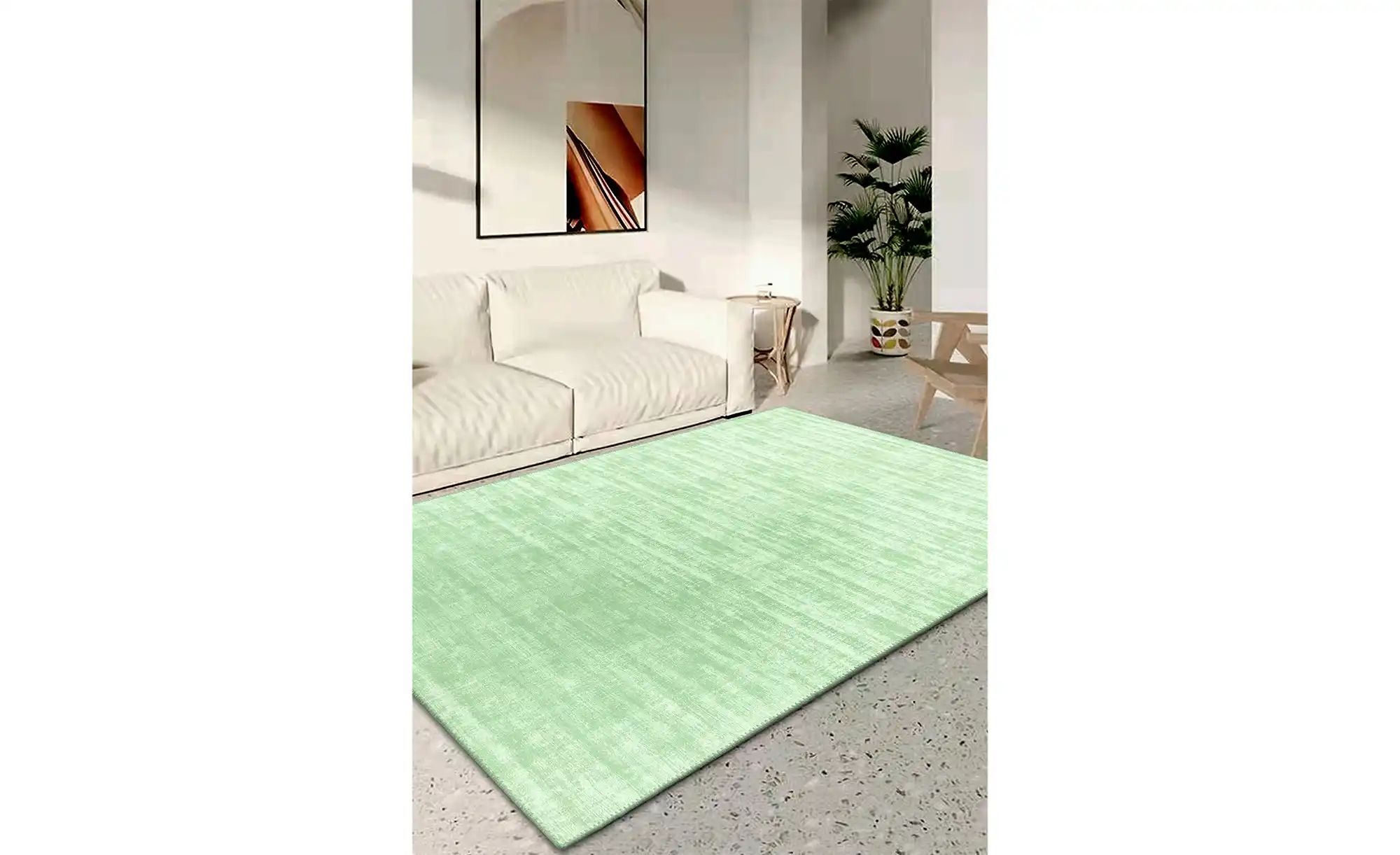 Thumbnail - como Kurzflorteppich  Flat Beauty Uni ¦ grün ¦ Synthetische Fasern ¦ Maße (cm): B: 160 Teppiche > Kurzflorteppiche - Höf...