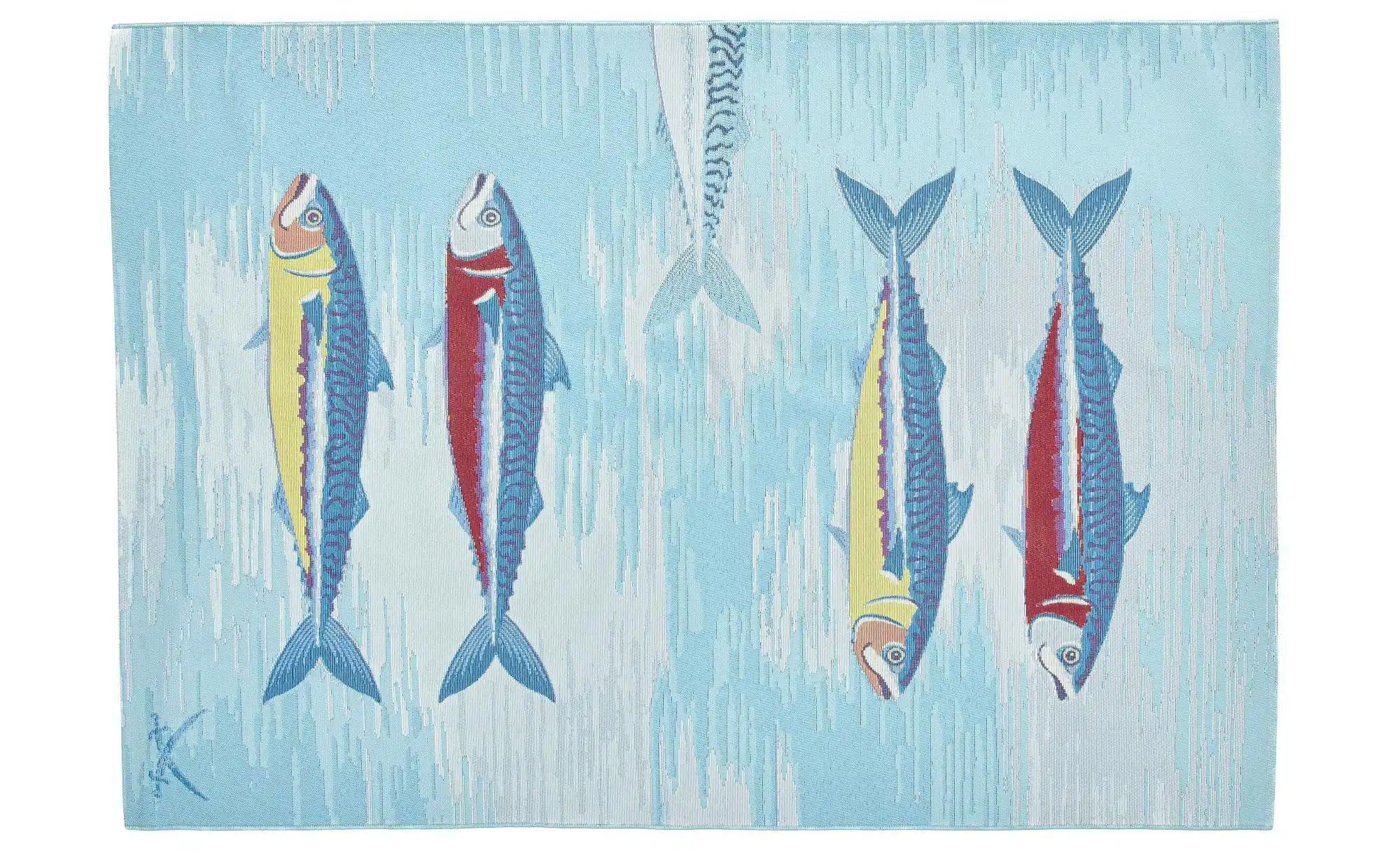 SANSIBAR Sylt Outdoorteppich  Rantum Beach ¦ blau ¦ Synthetische Fasern ¦ M günstig online kaufen