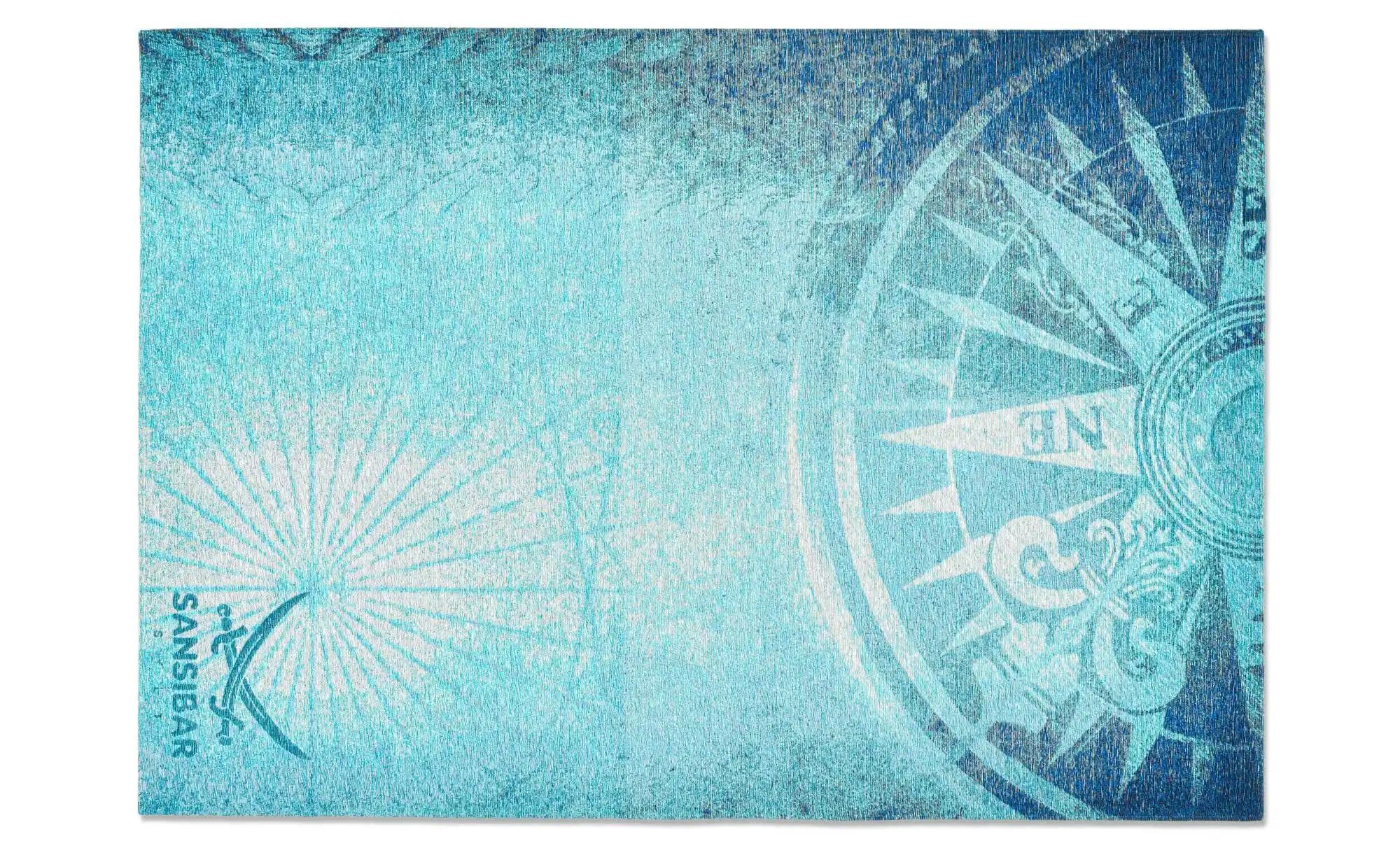 SANSIBAR Sylt Webteppich  Keitum ¦ blau ¦ Baumwolle ¦ Maße (cm): B: 160 H: günstig online kaufen