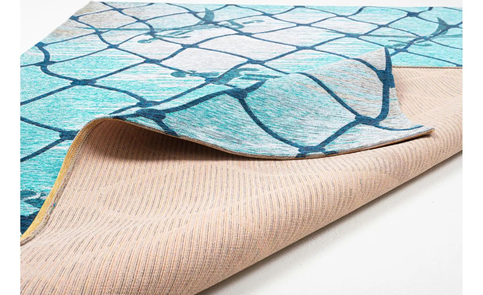 Thumbnail - SANSIBAR Sylt Webteppich  Keitum ¦ blau ¦ Synthetische Fasern ¦ Maße (cm): B: 60 H: 0,3 Teppiche > Kurzflorteppiche - Hö...