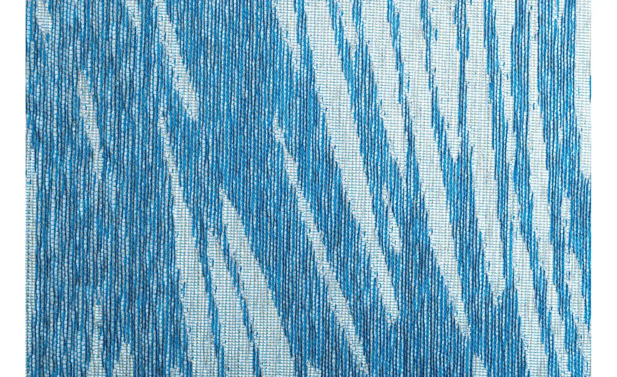 SANSIBAR Sylt Webteppich  Keitum ¦ blau ¦ Synthetische Fasern ¦ Maße (cm): günstig online kaufen