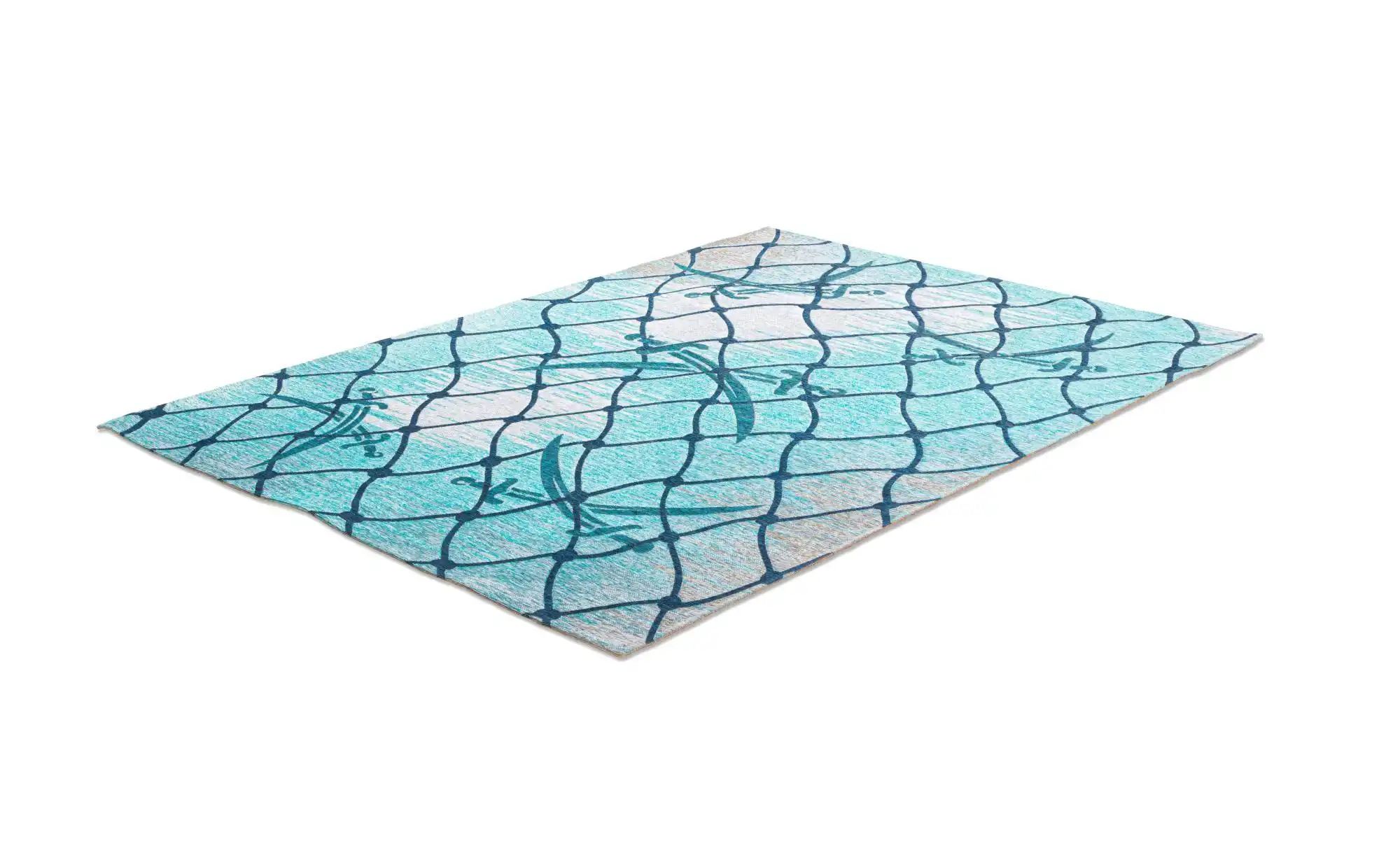 SANSIBAR Sylt Webteppich  Keitum ¦ blau ¦ Baumwolle ¦ Maße (cm): B: 130 H: günstig online kaufen