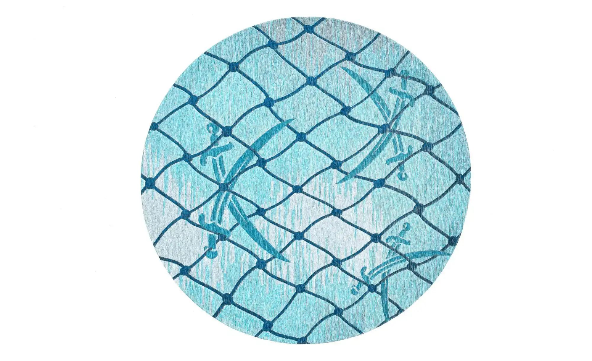 SANSIBAR Sylt Webteppich  Keitum ¦ blau ¦ Baumwolle ¦ Maße (cm): B: 100 H: günstig online kaufen