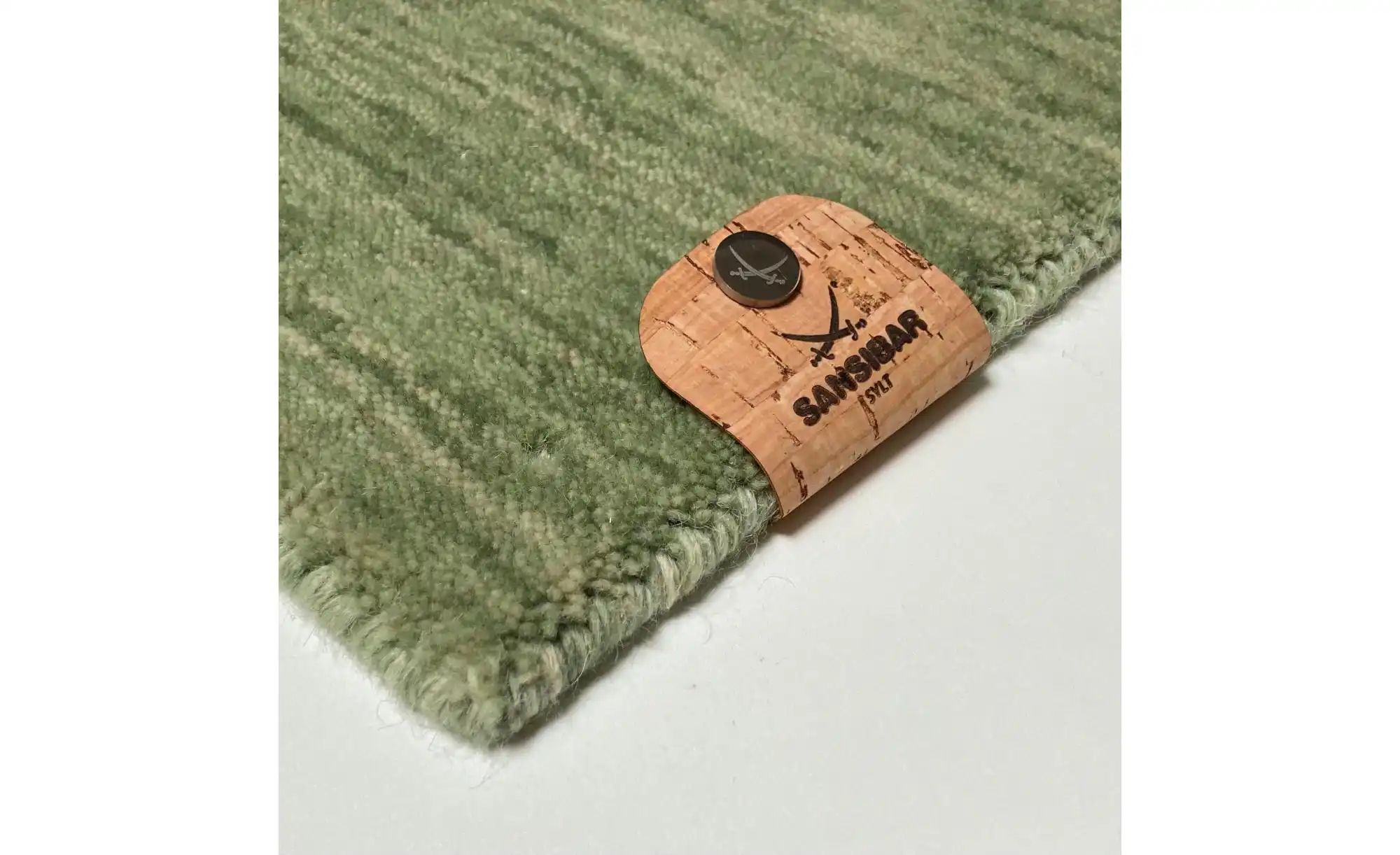 SANSIBAR Sylt Wollteppich  List ¦ grün ¦ Wolle ¦ Maße (cm): B: 170 H: 1,3 T günstig online kaufen