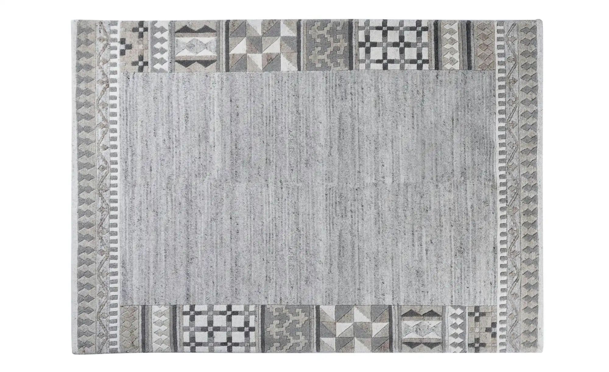 THEKO Wollteppich  Nakarta ¦ grau ¦ Wolle ¦ Maße (cm): B: 120 H: 1,2 Teppic günstig online kaufen