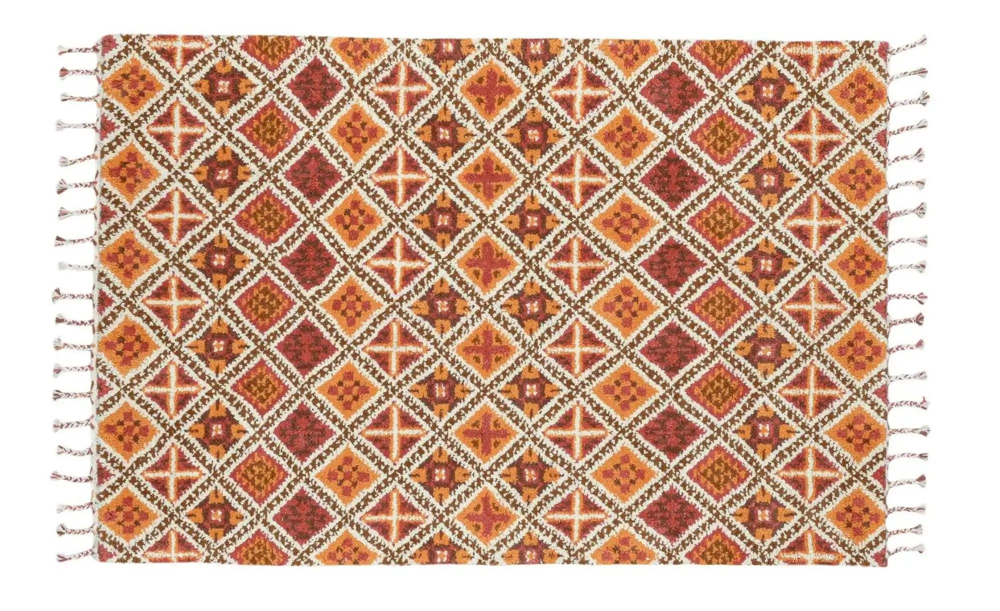 THEKO Berberteppich  Marmoucha ¦ rot ¦ Wolle ¦ Maße (cm): B: 140 H: 2,4 Tep günstig online kaufen