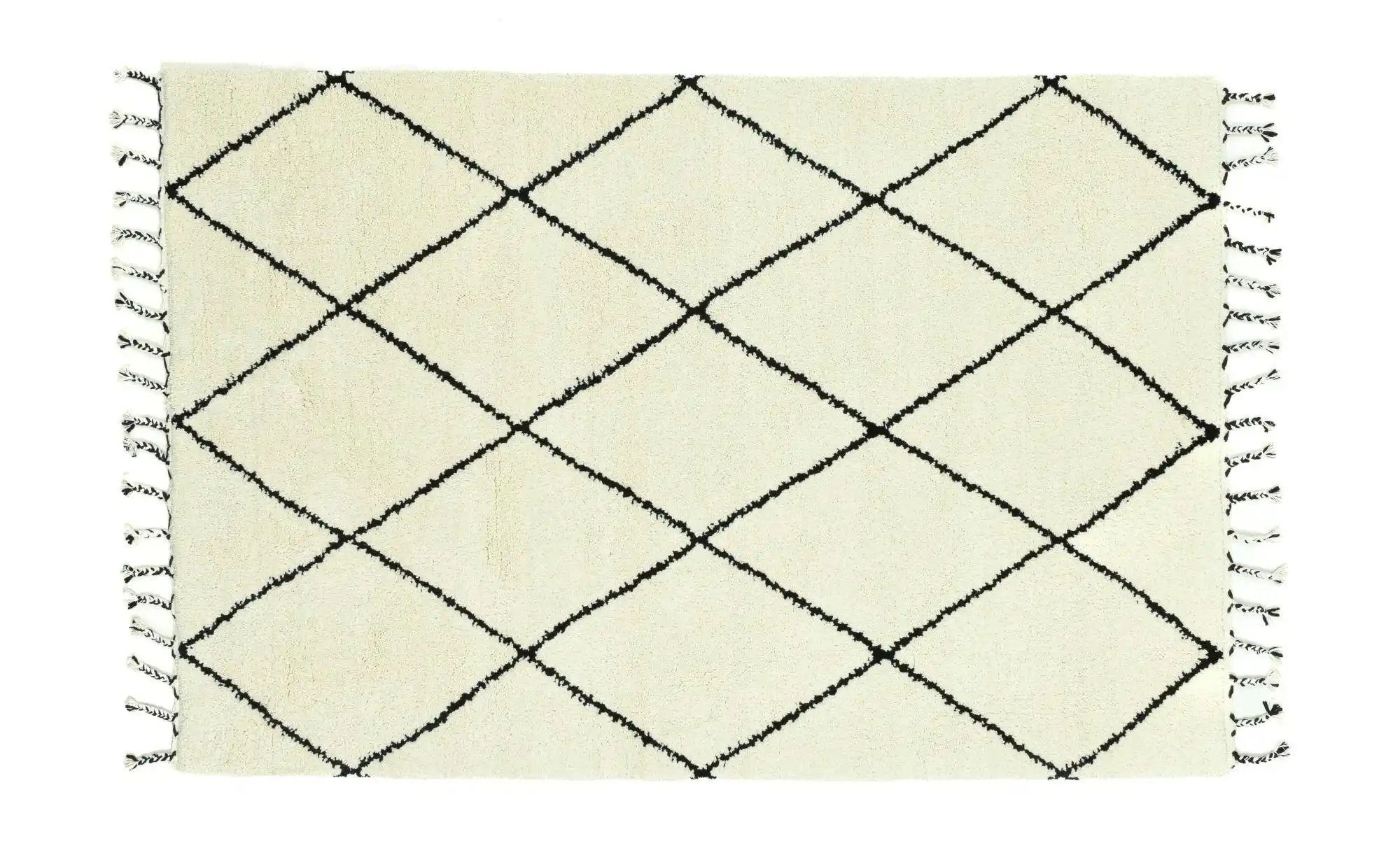 THEKO Wollteppich "MARMOUCHA 05" rechteckig 24 mm Höhe reine Wolle, Rauten günstig online kaufen