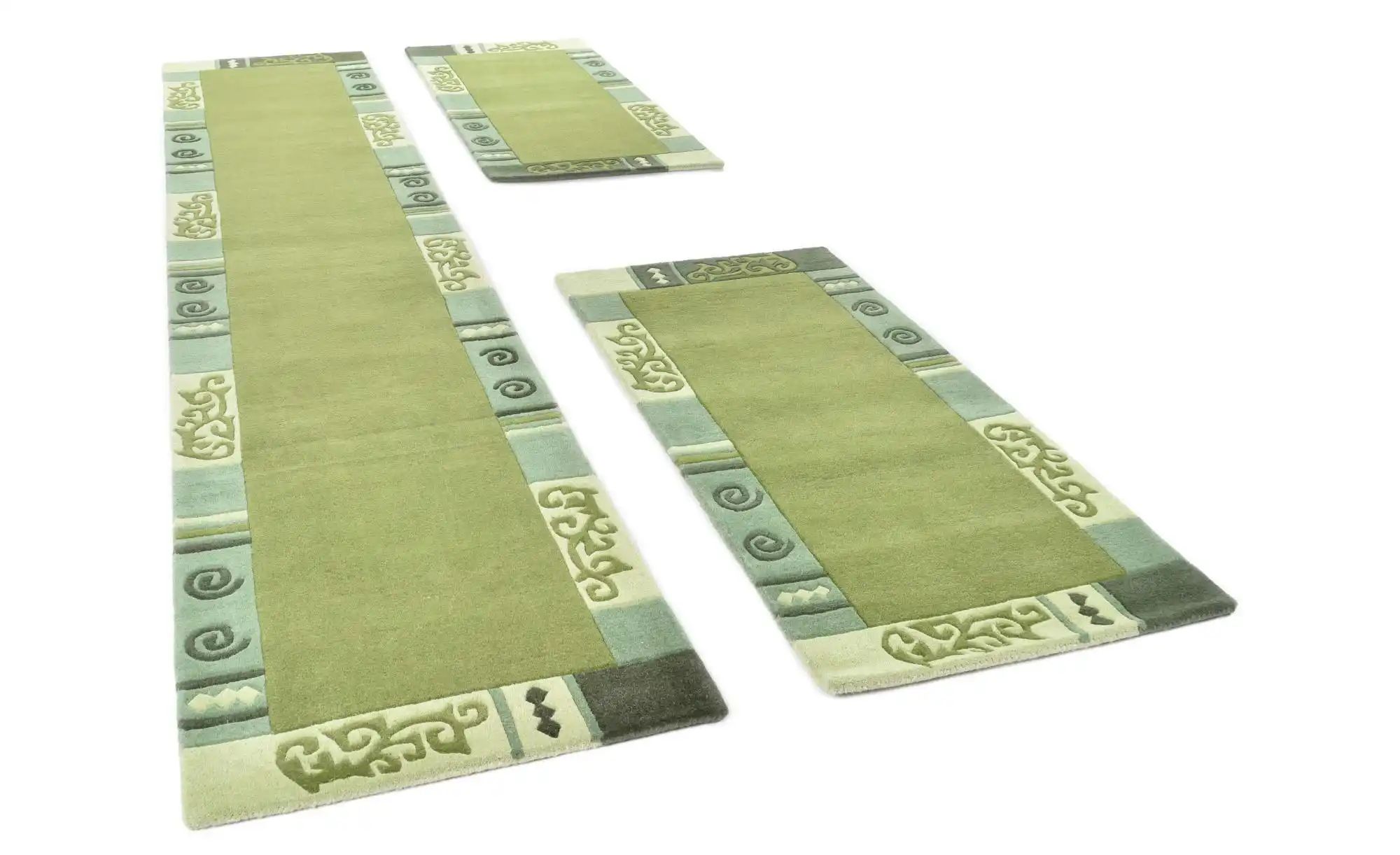 Thumbnail - THEKO Teppich ¦ grün ¦ Wolle ¦ Maße (cm): B: 70 H: 1,4 Teppiche > Bettumrandungen - Höffner