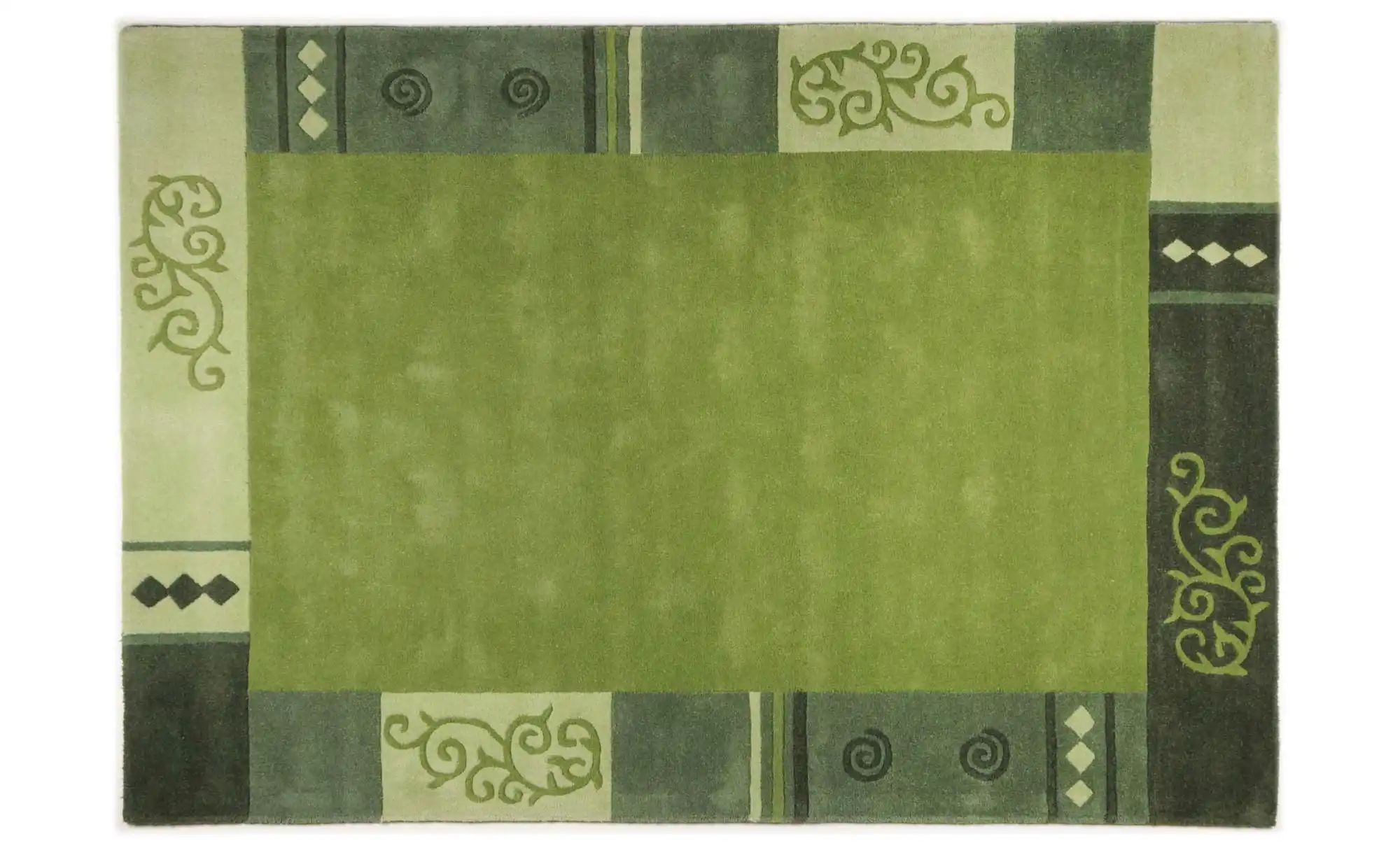 THEKO Wollteppich  Ambadi ¦ grün ¦ Wolle ¦ Maße (cm): B: 160 H: 1,4 Teppich günstig online kaufen