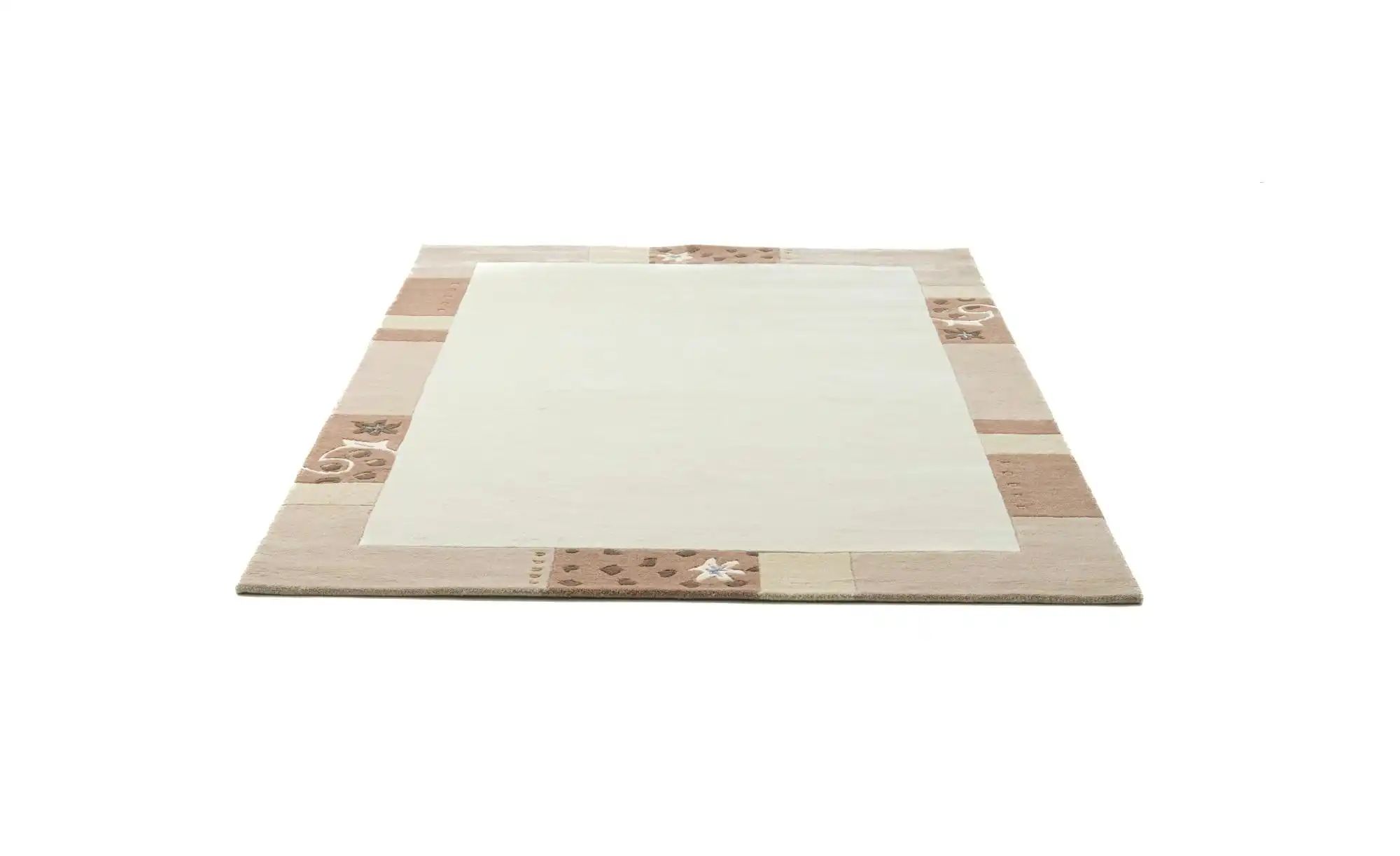 THEKO Wollteppich  Royal Ganges ¦ beige ¦ Viskose ¦ Maße (cm): B: 190 H: 1, günstig online kaufen