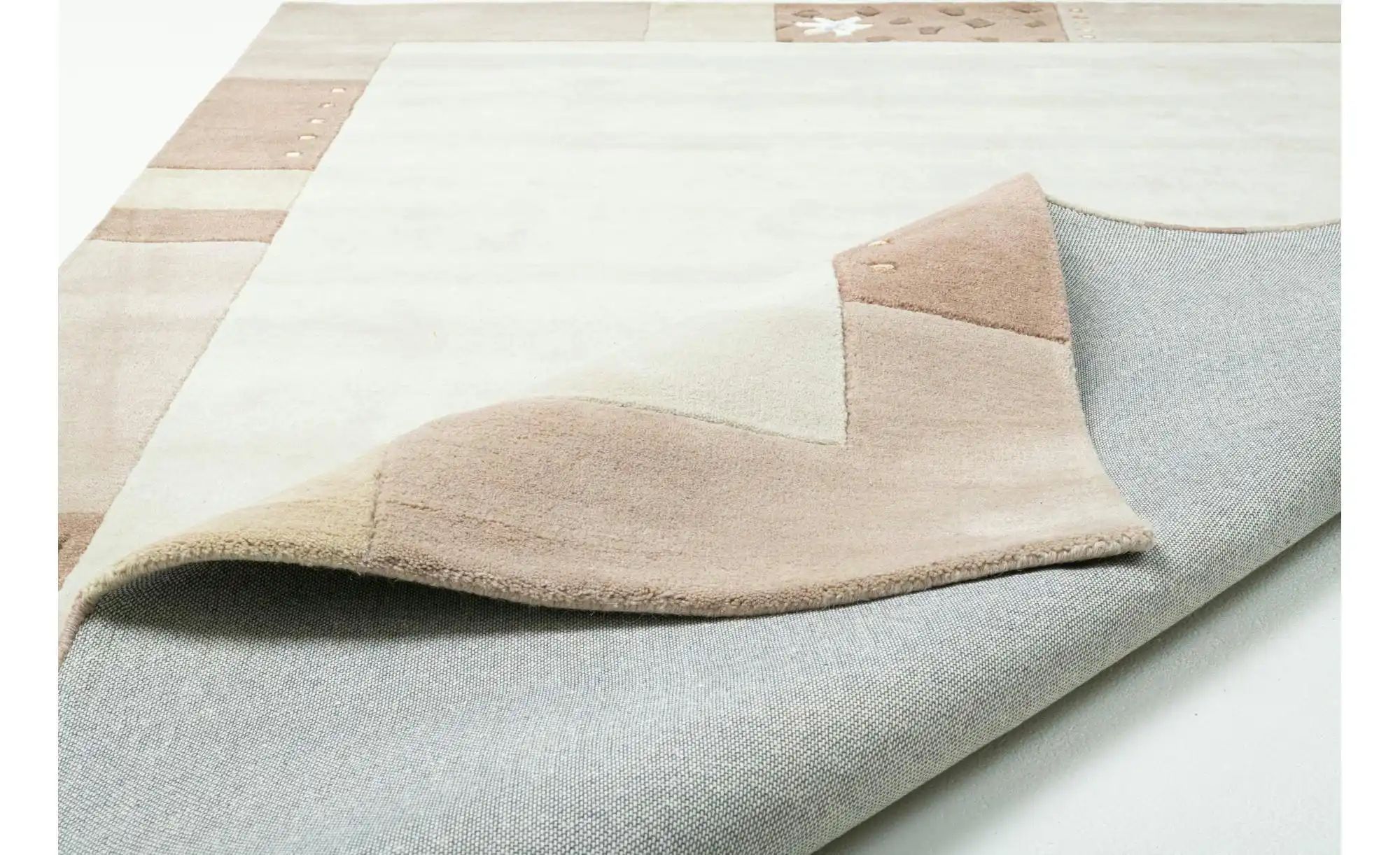 Thumbnail - THEKO Wollteppich Royal Ganges ¦ beige ¦ Wolle ¦ Maße (cm): B: 70 H: 1,3 Teppiche > Wohnteppiche - Höffner