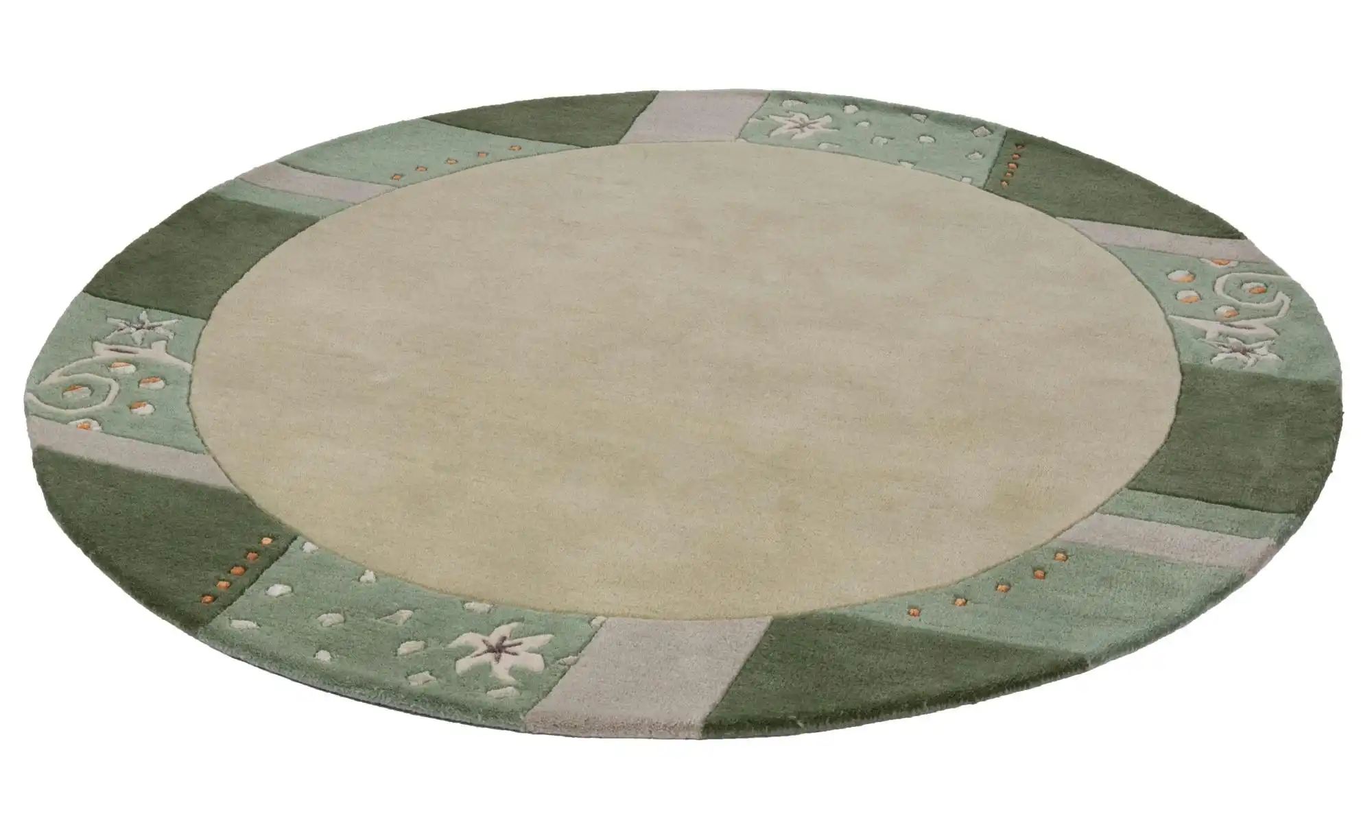 THEKO Wollteppich  Royal Ganges ¦ grün ¦ Wolle ¦ Maße (cm): B: 200 H: 1,3 T günstig online kaufen