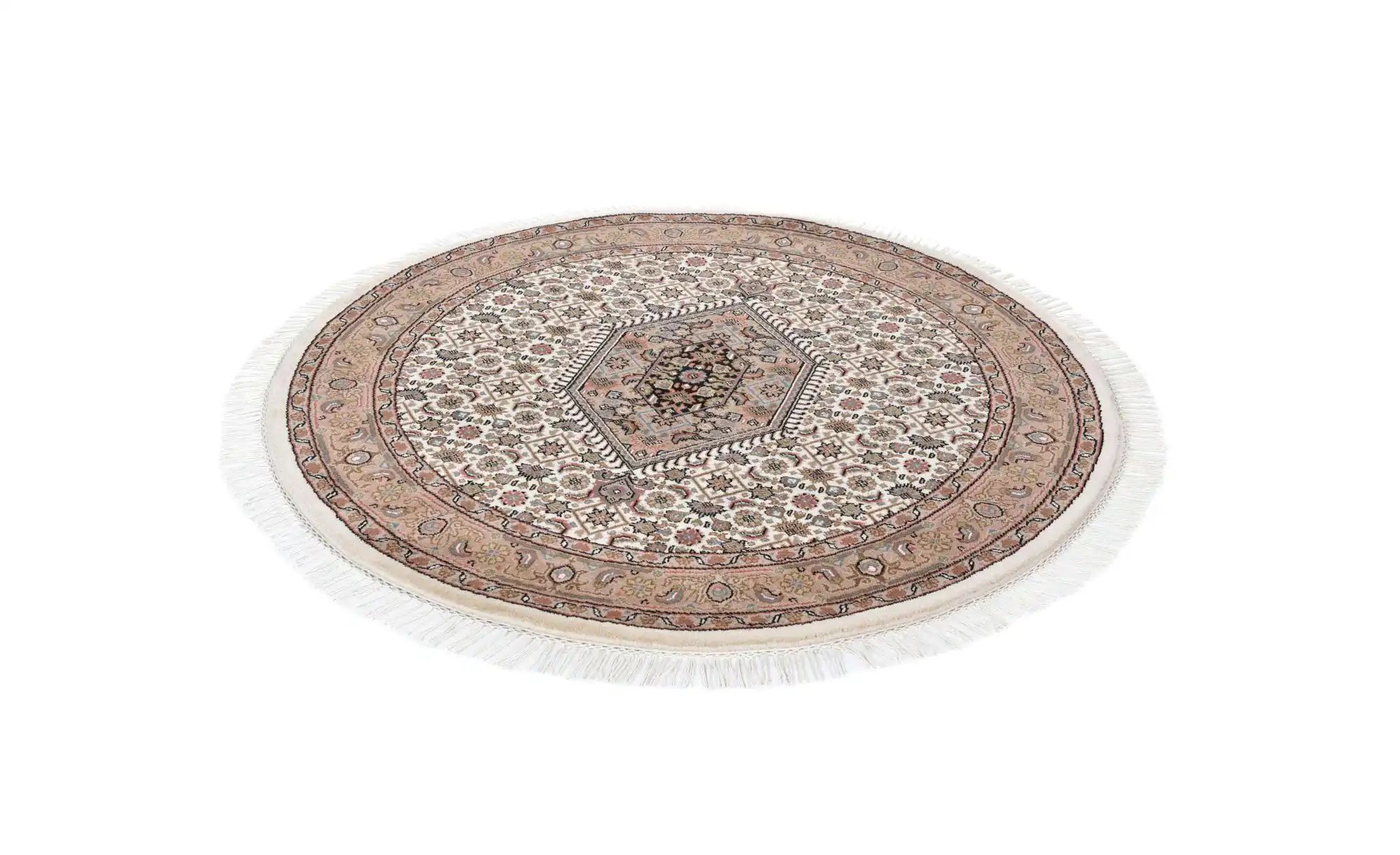 THEKO Orientteppich  Benares Bidjar ¦ creme ¦ Wolle Ø: 150 Teppiche > Wohnt günstig online kaufen