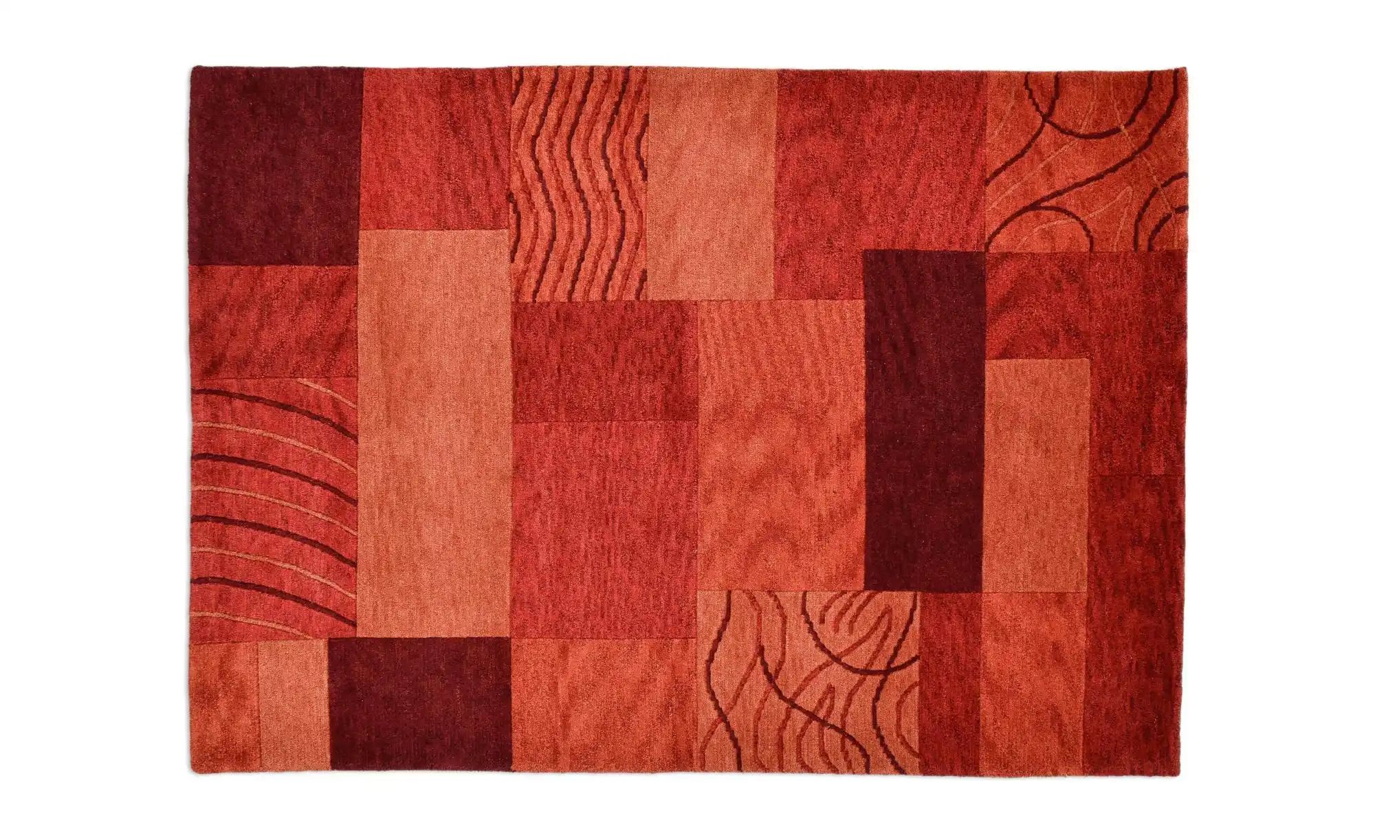 THEKO Wollteppich  Domas ¦ rot ¦ Wolle ¦ Maße (cm): B: 70 H: 1,2 Teppiche > günstig online kaufen