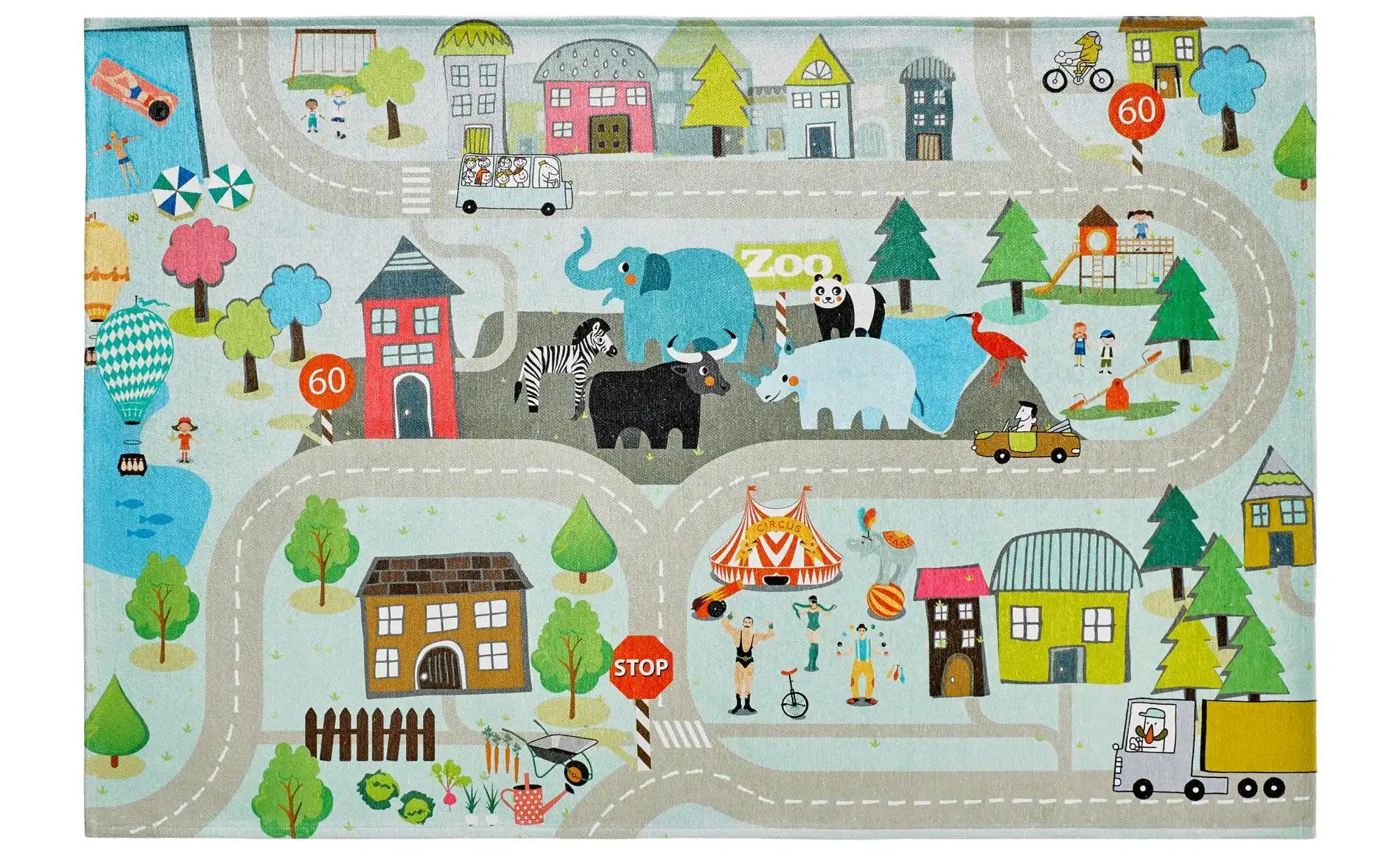 Kinderteppich Kids   ¦ mehrfarbig ¦ Synthetische Fasern ¦ Maße (cm): B: 160 günstig online kaufen