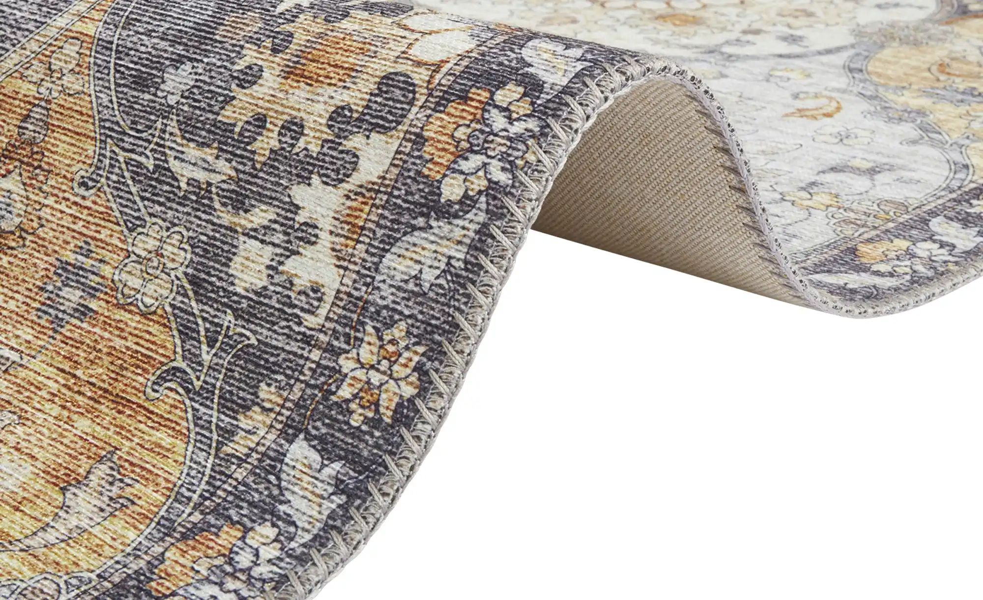 Elle Decoration Webteppich  Kashmir Ghom ¦ gelb ¦ Synthetische Fasern ¦ Maß günstig online kaufen