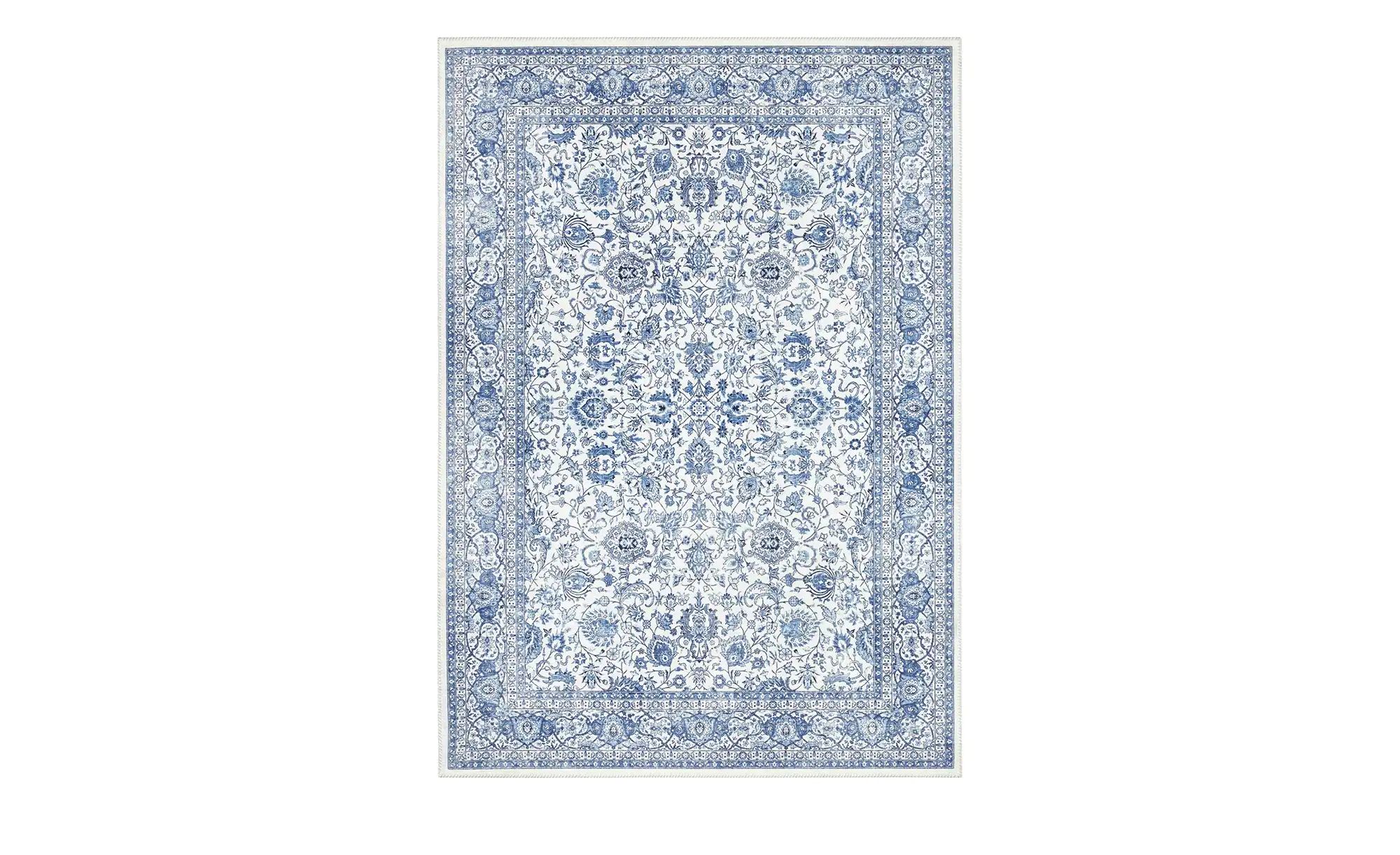 Elle Decoration Webteppich  Keshan Maschad ¦ blau ¦ Synthetische Fasern ¦ M günstig online kaufen