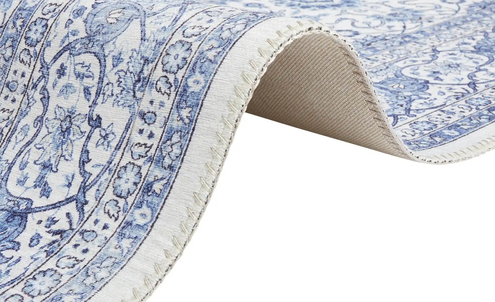 Elle Decoration Webteppich  Keshan Maschad ¦ blau ¦ Synthetische Fasern ¦ M günstig online kaufen