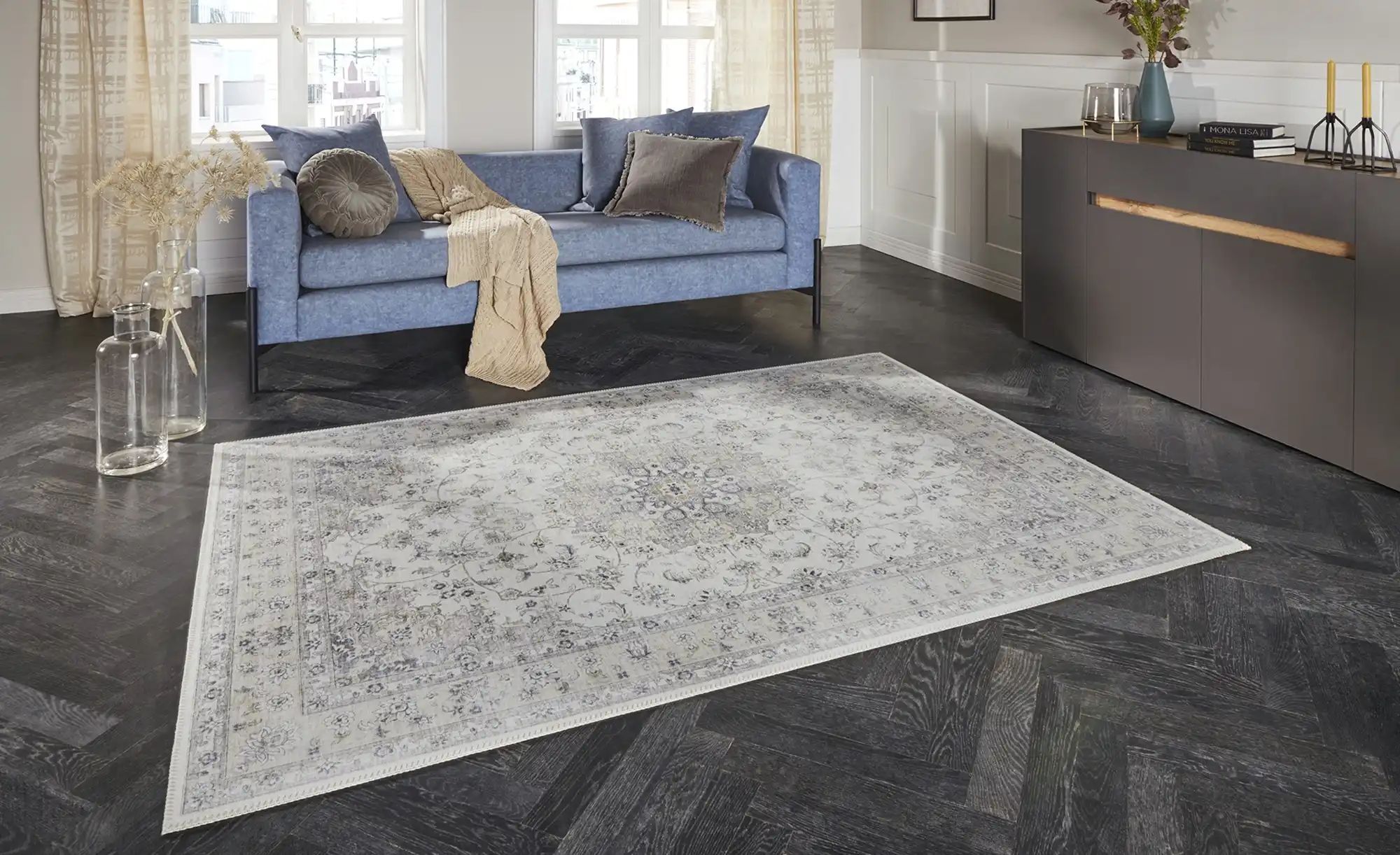 Elle Decoration Webteppich  Nain ¦ grau ¦ Synthetische Fasern ¦ Maße (cm): günstig online kaufen