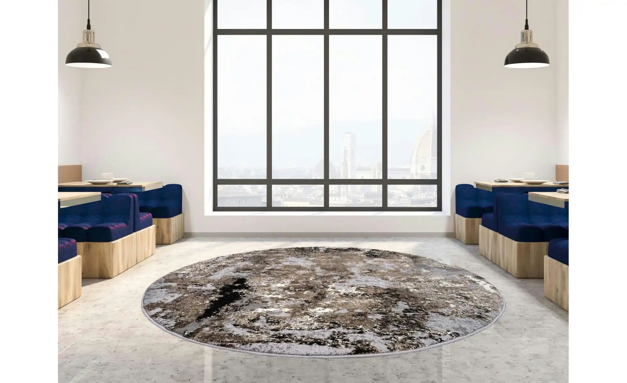 Thumbnail - meinTeppich Webteppich Juwel Liray ¦ beige ¦ Synthetische Fasern Ø: 200 Teppiche > Wohnteppiche - Höffner