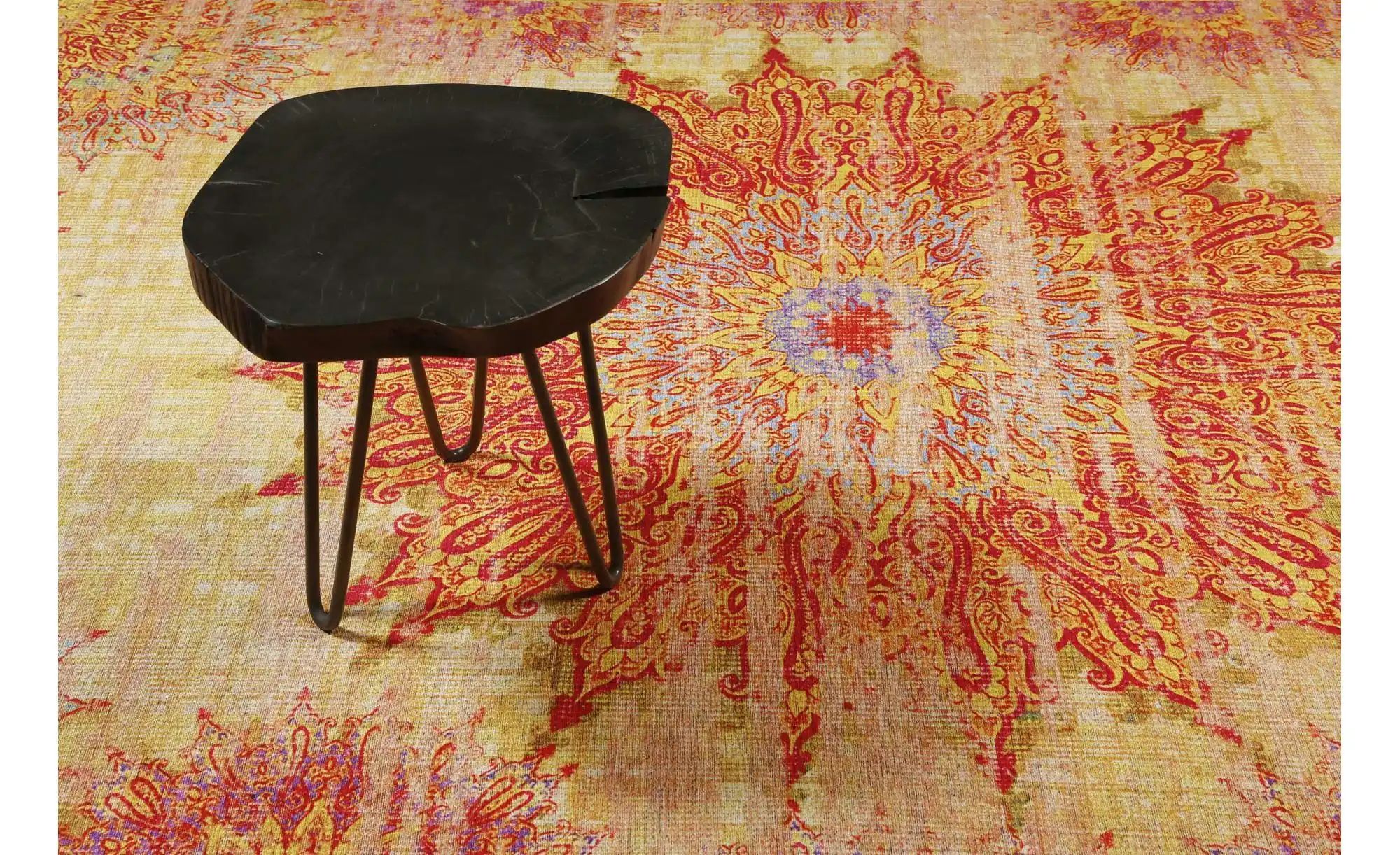 Thumbnail - Kurzflorteppich   ¦ gelb ¦ Baumwolle ¦ Maße (cm): B: 70 H: 0,6 Teppiche > Vintage Teppiche - Höffner