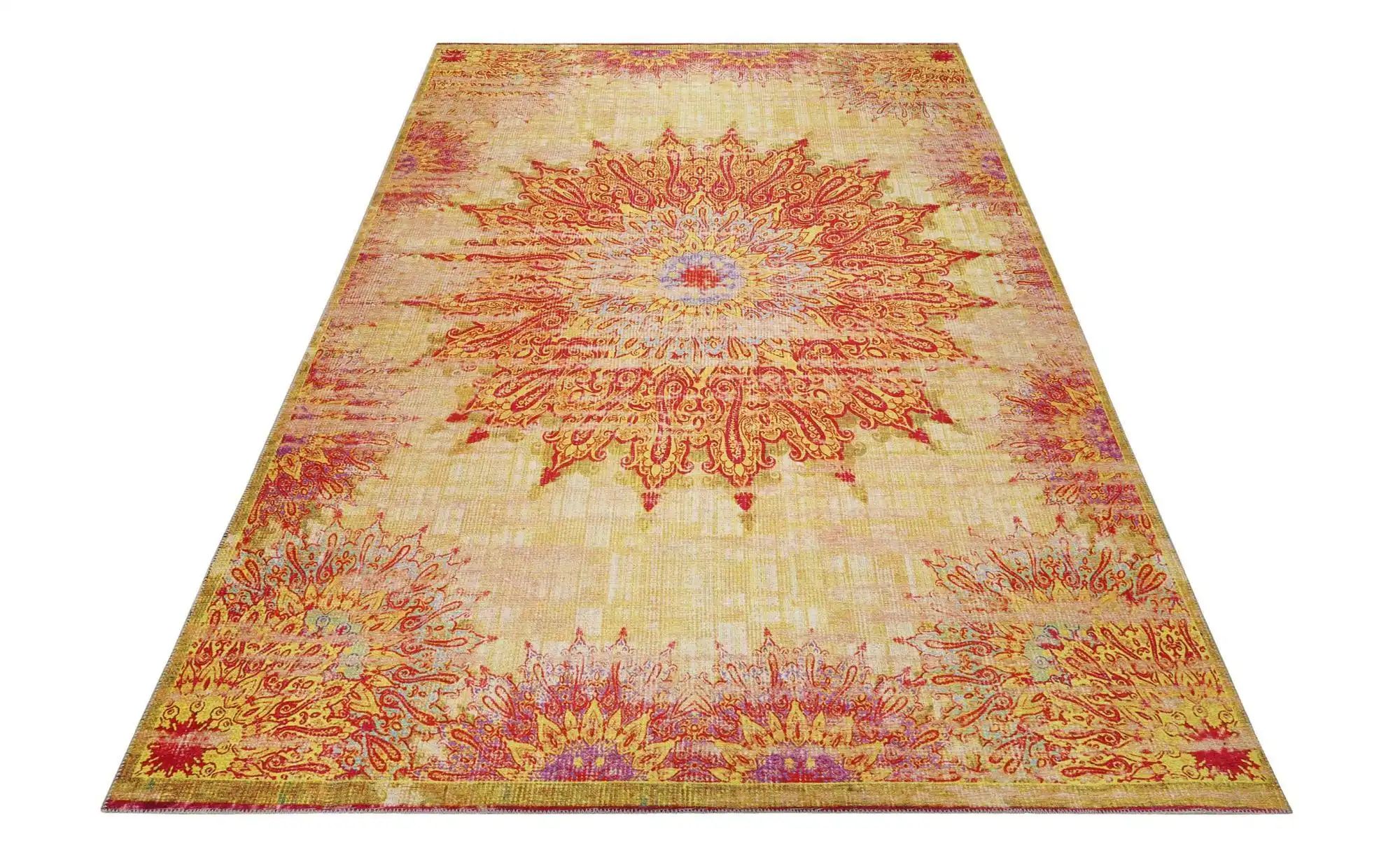 Thumbnail - Kurzflorteppich   ¦ gelb ¦ Baumwolle ¦ Maße (cm): B: 200 H: 0,6 Teppiche > Vintage Teppiche - Höffner