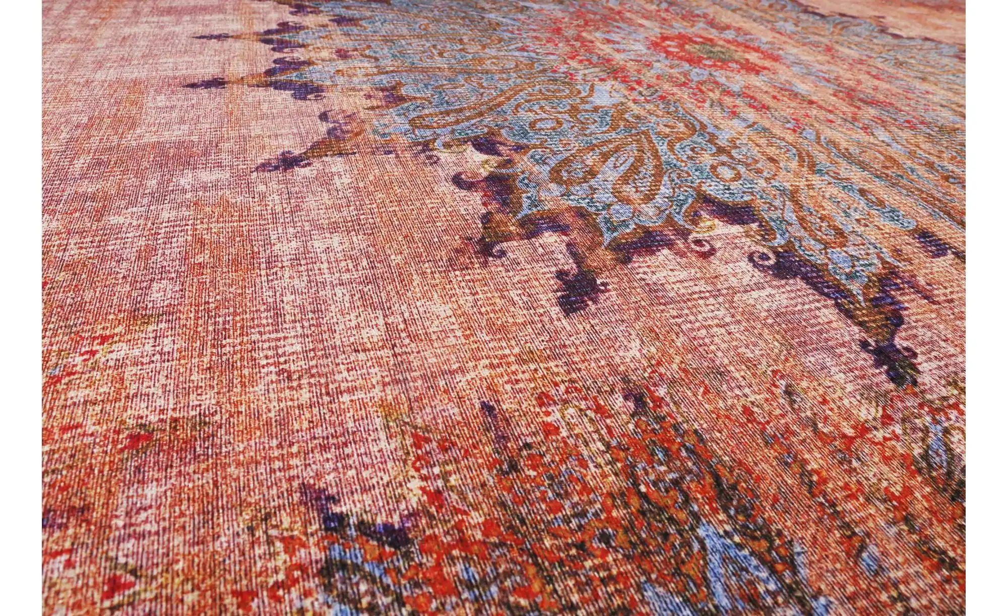 Kurzflorteppich   ¦ mehrfarbig ¦ Baumwolle ¦ Maße (cm): B: 70 H: 0,6 Teppic günstig online kaufen