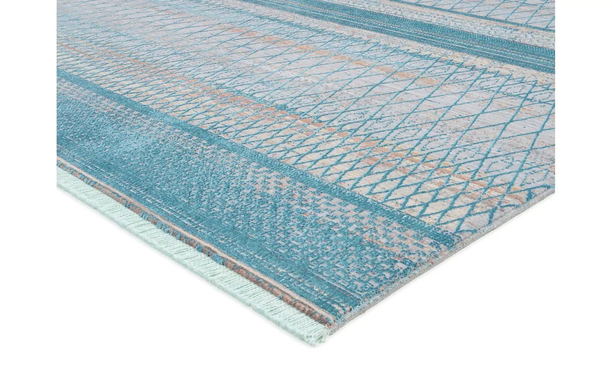 Teppich  Cremona ¦ blau ¦ Synthetische Fasern ¦ Maße (cm): B: 200 H: 0,7 Te günstig online kaufen