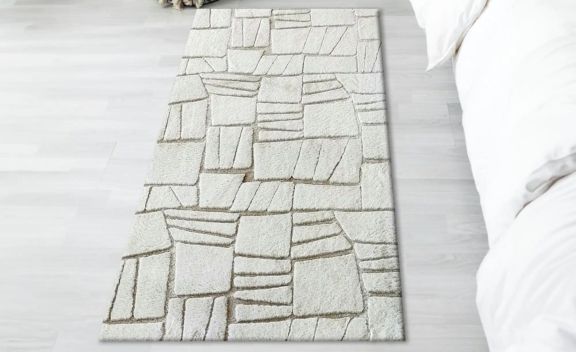 Thumbnail - como Hochflorteppich  Stone Soft ¦ beige ¦ Synthetische Fasern ¦ Maße (cm): B: 80 Teppiche > Einfarbige Teppiche - Höffn...