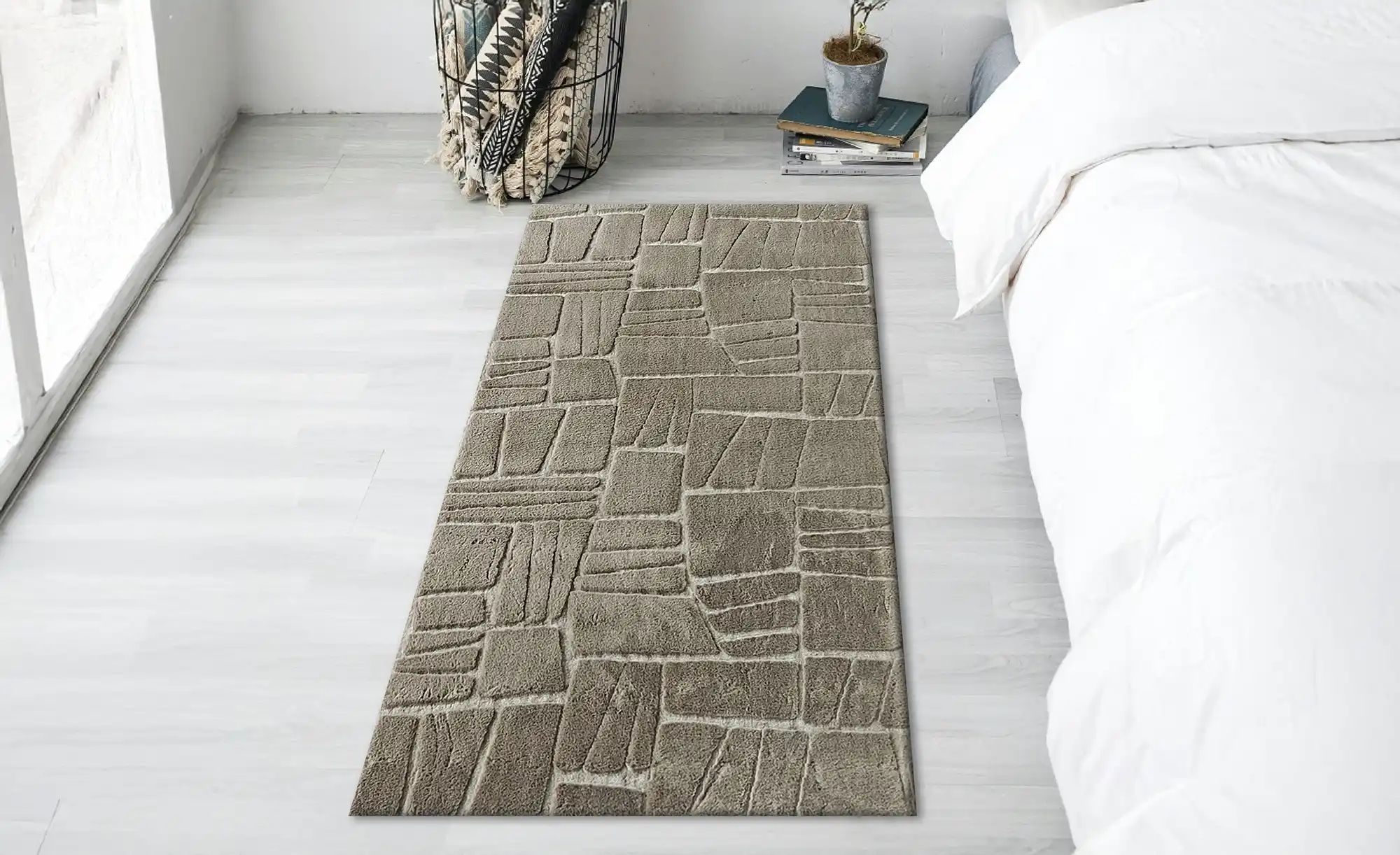Thumbnail - como Hochflorteppich  Stone Soft ¦ braun ¦ Synthetische Fasern ¦ Maße (cm): B: 80 H: 1,2 Teppiche > Einfarbige Teppiche ...