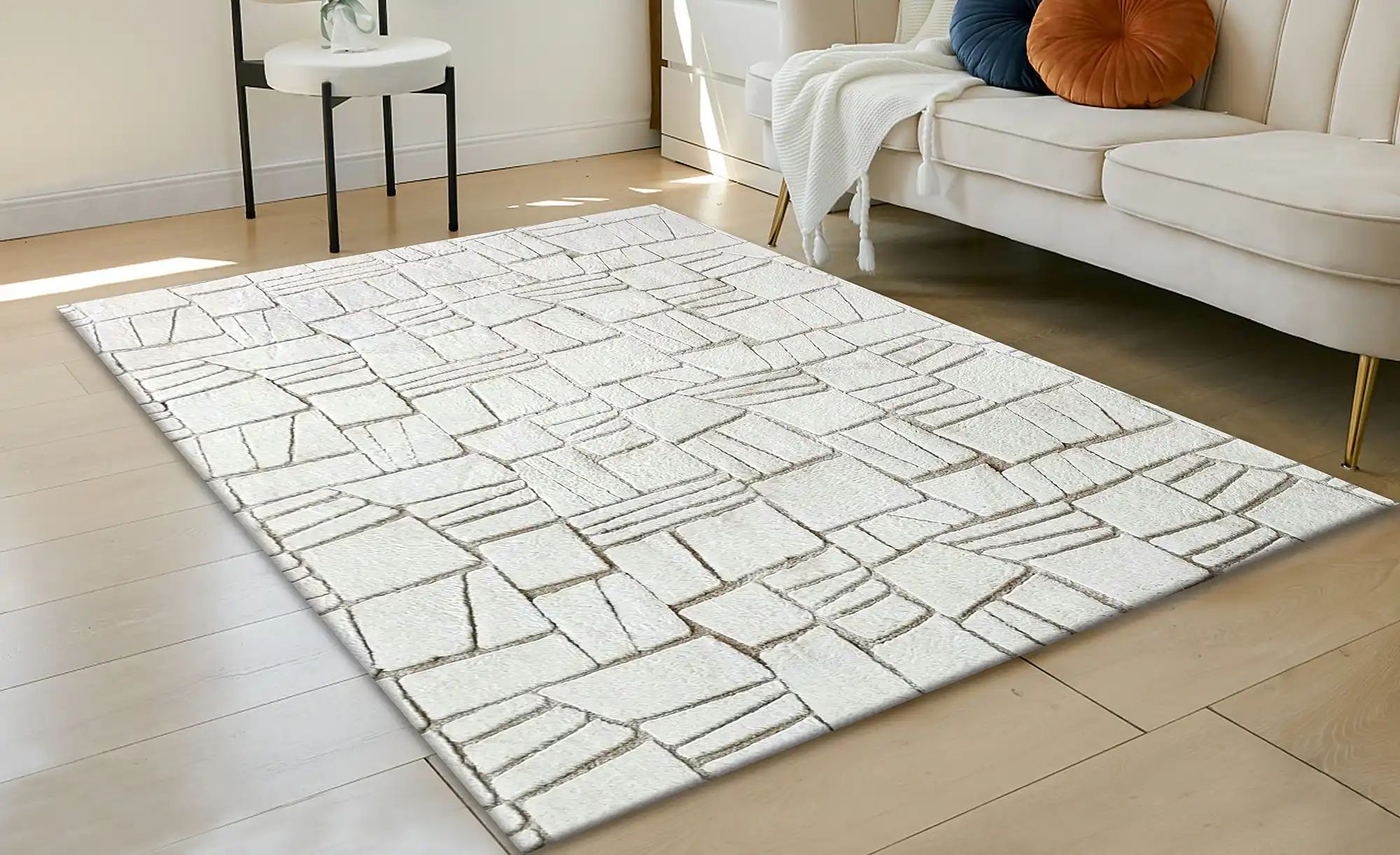 Thumbnail - como Hochflorteppich Stone Soft ¦ beige ¦ Synthetische Fasern ¦ Maße (cm): B: 140 Teppiche > Einfarbige Teppiche - Höff...