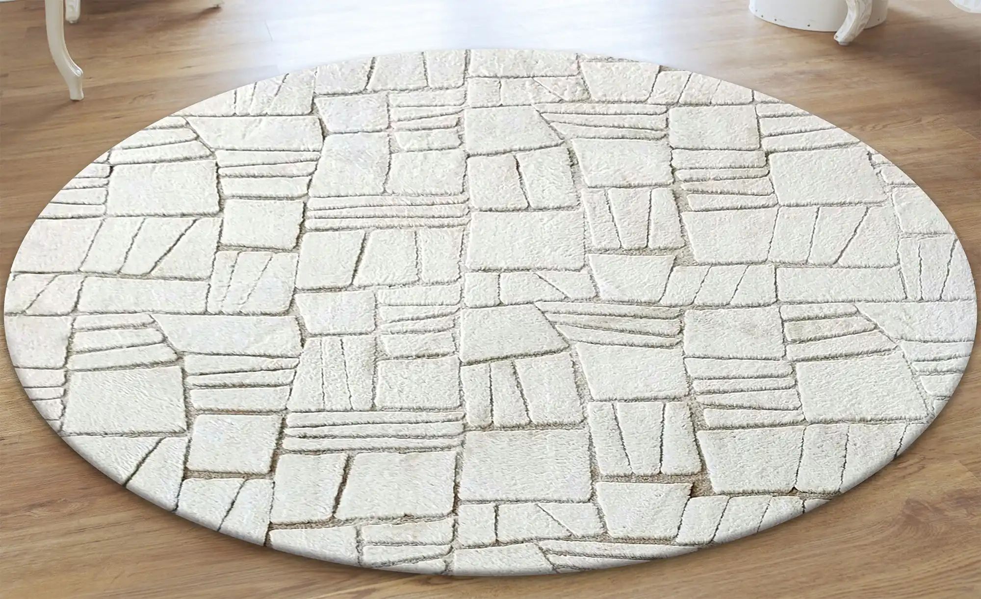 Thumbnail - como Hochflorteppich  Stone Soft ¦ beige ¦ Synthetische Fasern ¦ Maße (cm): H: 1,2  Ø: 160 Teppiche > Einfarbige Teppich...
