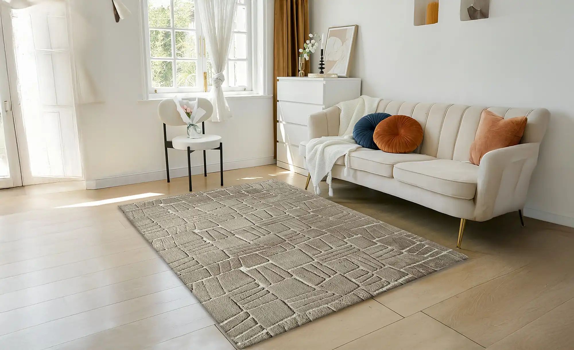 como Hochflorteppich  Stone Soft ¦ braun ¦ Synthetische Fasern ¦ Maße (cm): günstig online kaufen