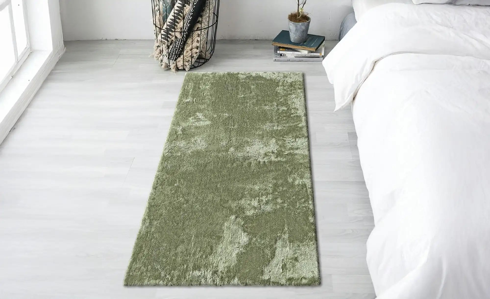 Thumbnail - como Shaggy  Macio ¦ grün ¦ Synthetische Fasern ¦ Maße (cm): B: 80 Teppiche > Hochflorteppiche - Höffner