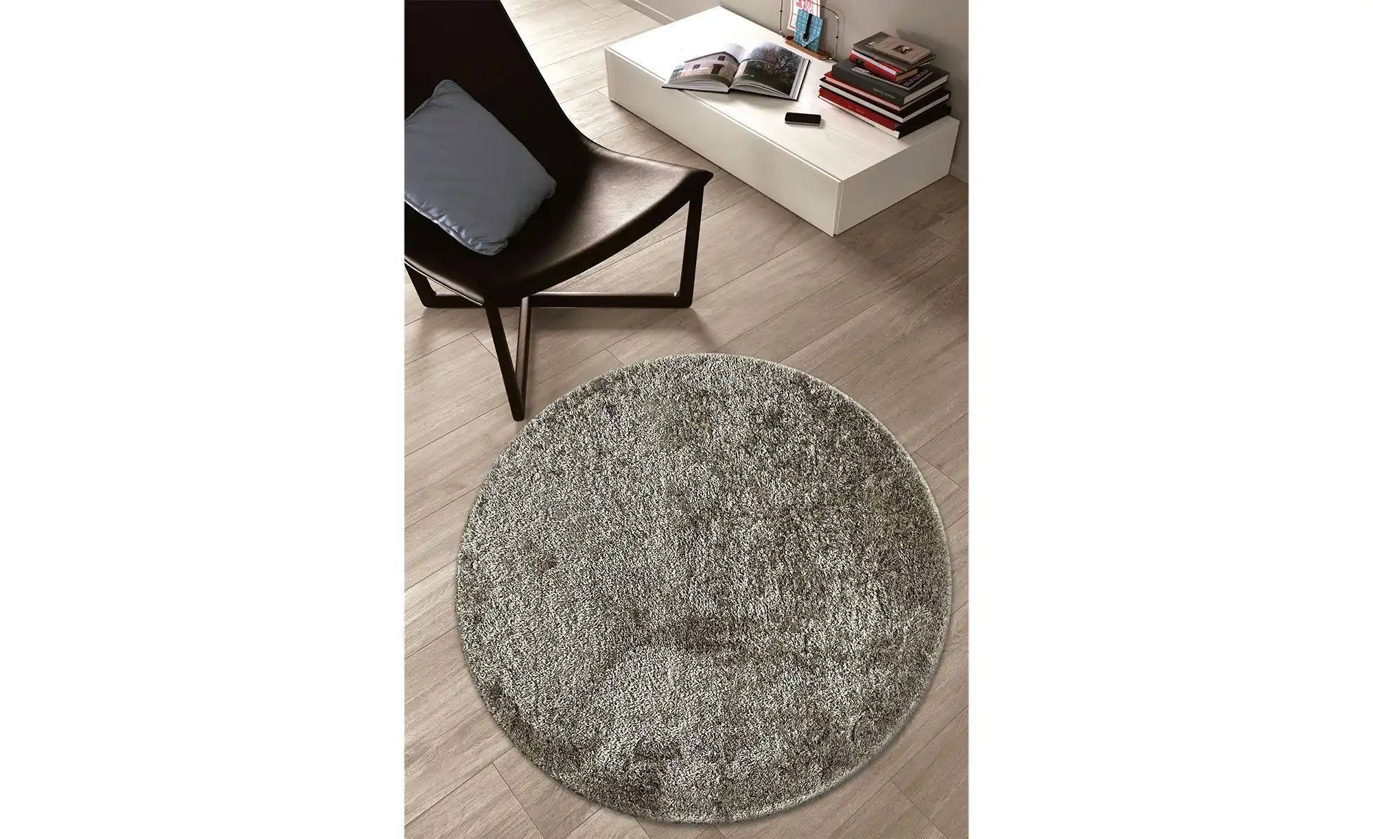 Thumbnail - como Shaggy  Macio ¦ beige ¦ Synthetische Fasern Ø: 80 Teppiche > Hochflorteppiche - Höffner