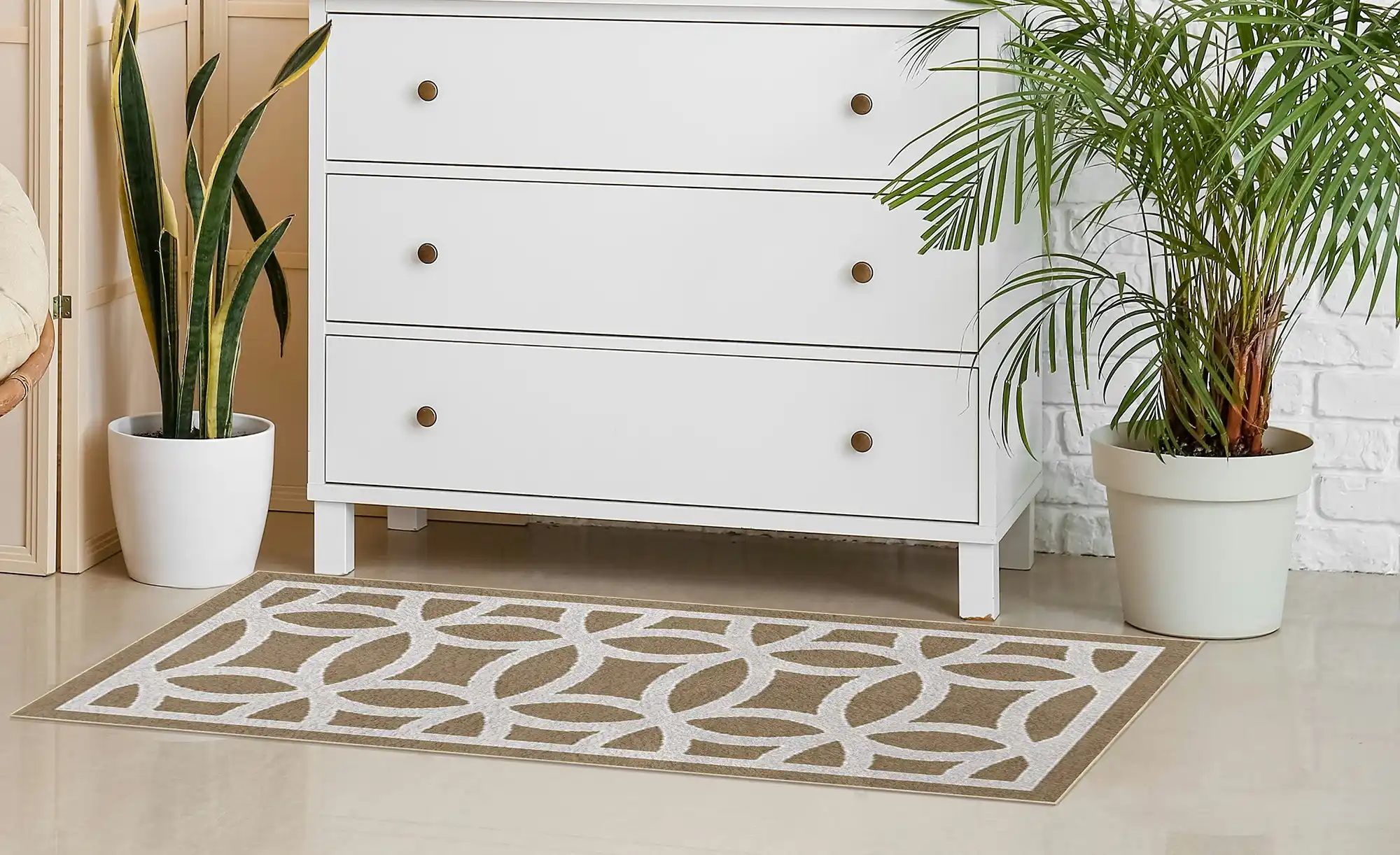 Webteppich  Welle ¦ braun ¦ Synthetische Fasern ¦ Maße (cm): B: 80 Teppiche günstig online kaufen