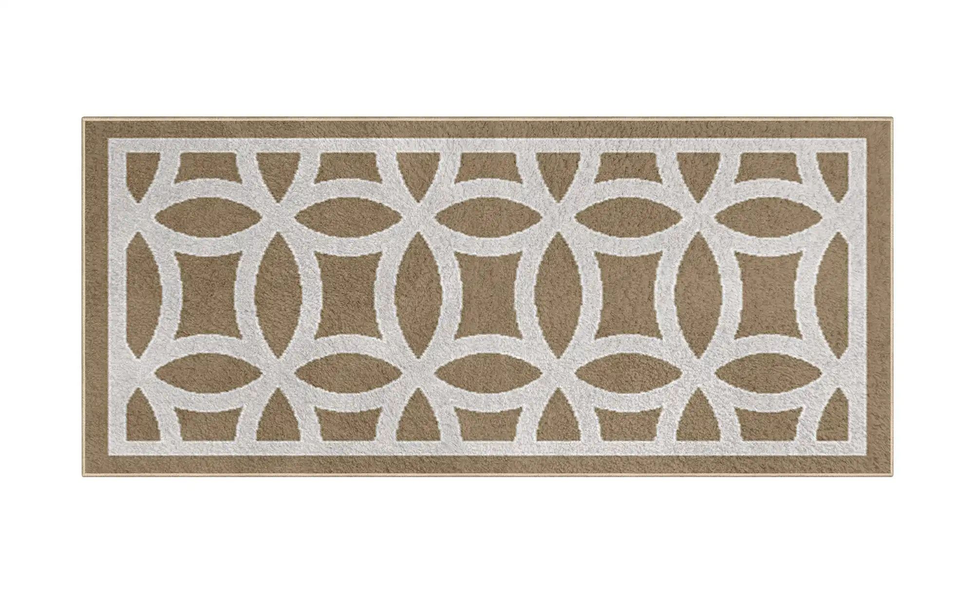 Webteppich  Welle ¦ braun ¦ Synthetische Fasern ¦ Maße (cm): B: 80 Teppiche günstig online kaufen