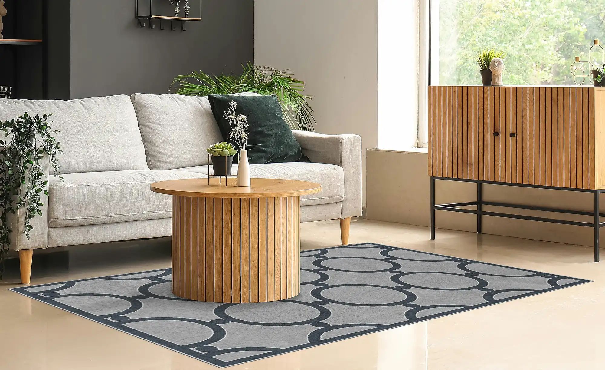 Webteppich  Elegra ¦ grau ¦ Synthetische Fasern ¦ Maße (cm): B: 160 Teppich günstig online kaufen