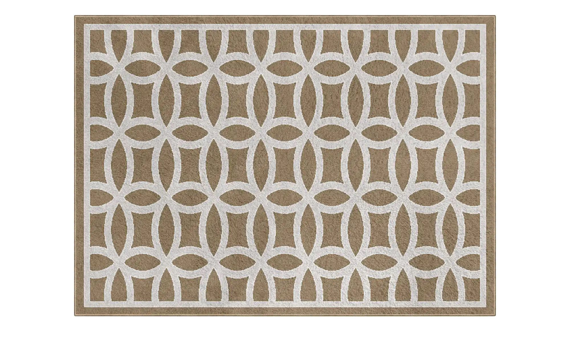 Webteppich  Welle ¦ braun ¦ Synthetische Fasern ¦ Maße (cm): B: 160 Teppich günstig online kaufen