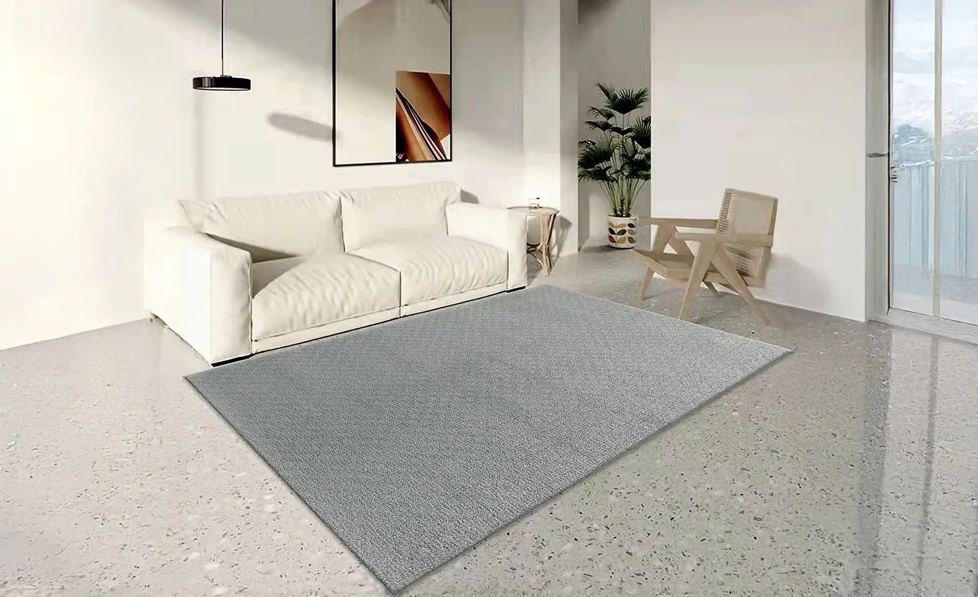 Thumbnail - como Webteppich  Bouclee ¦ grau ¦ Synthetische Fasern ¦ Maße (cm): B: 160 Teppiche > Einfarbige Teppiche - Höffner