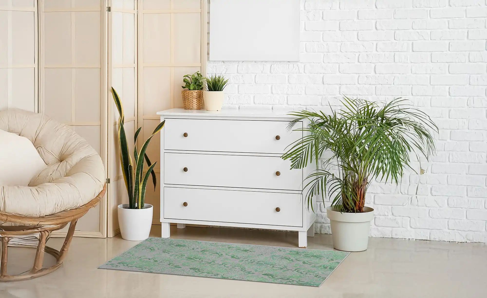 Webteppich  Milo ¦ grün ¦ Synthetische Fasern ¦ Maße (cm): B: 80 Teppiche > günstig online kaufen