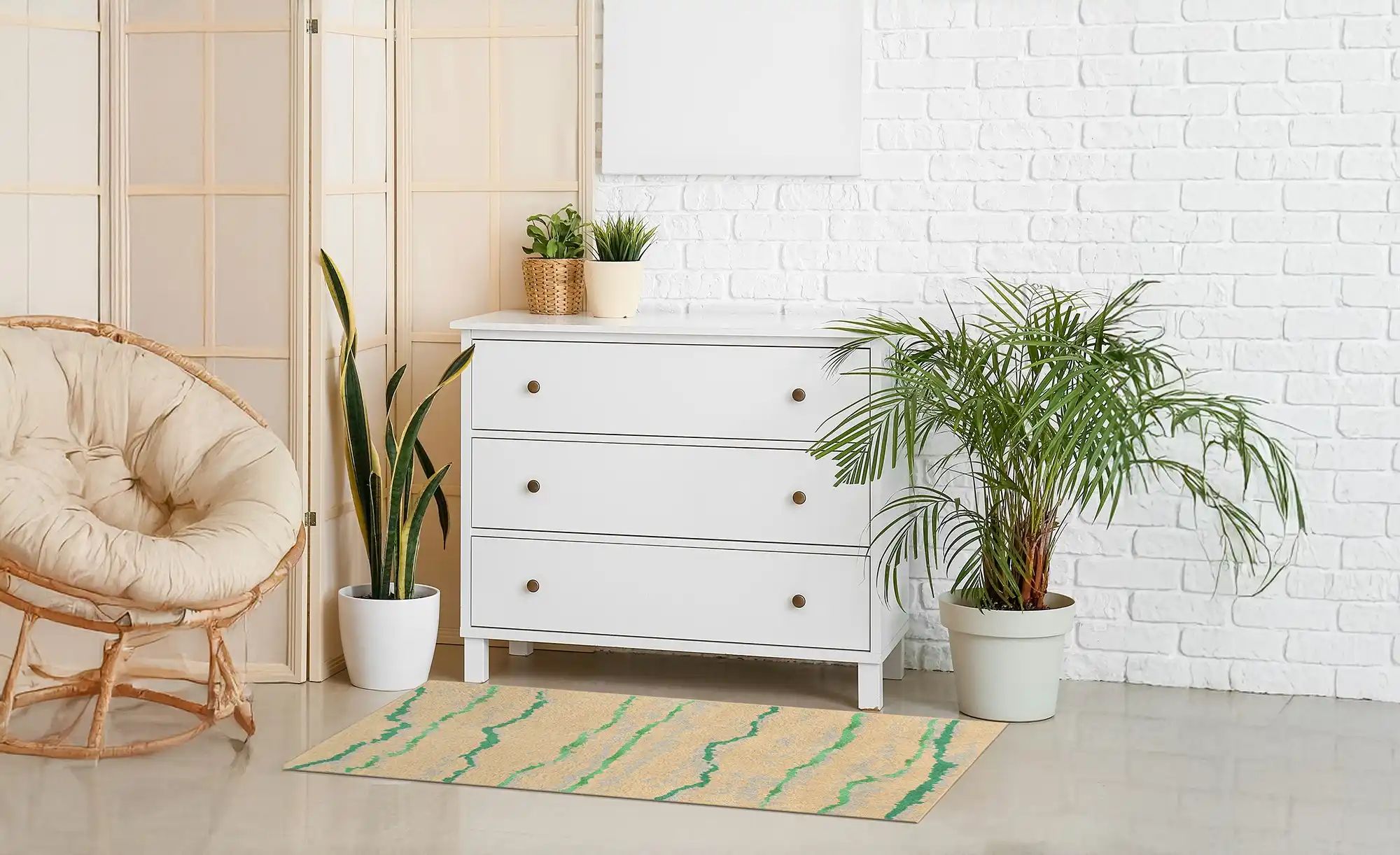 Webteppich  Junis ¦ creme ¦ Synthetische Fasern ¦ Maße (cm): B: 80 Teppiche günstig online kaufen