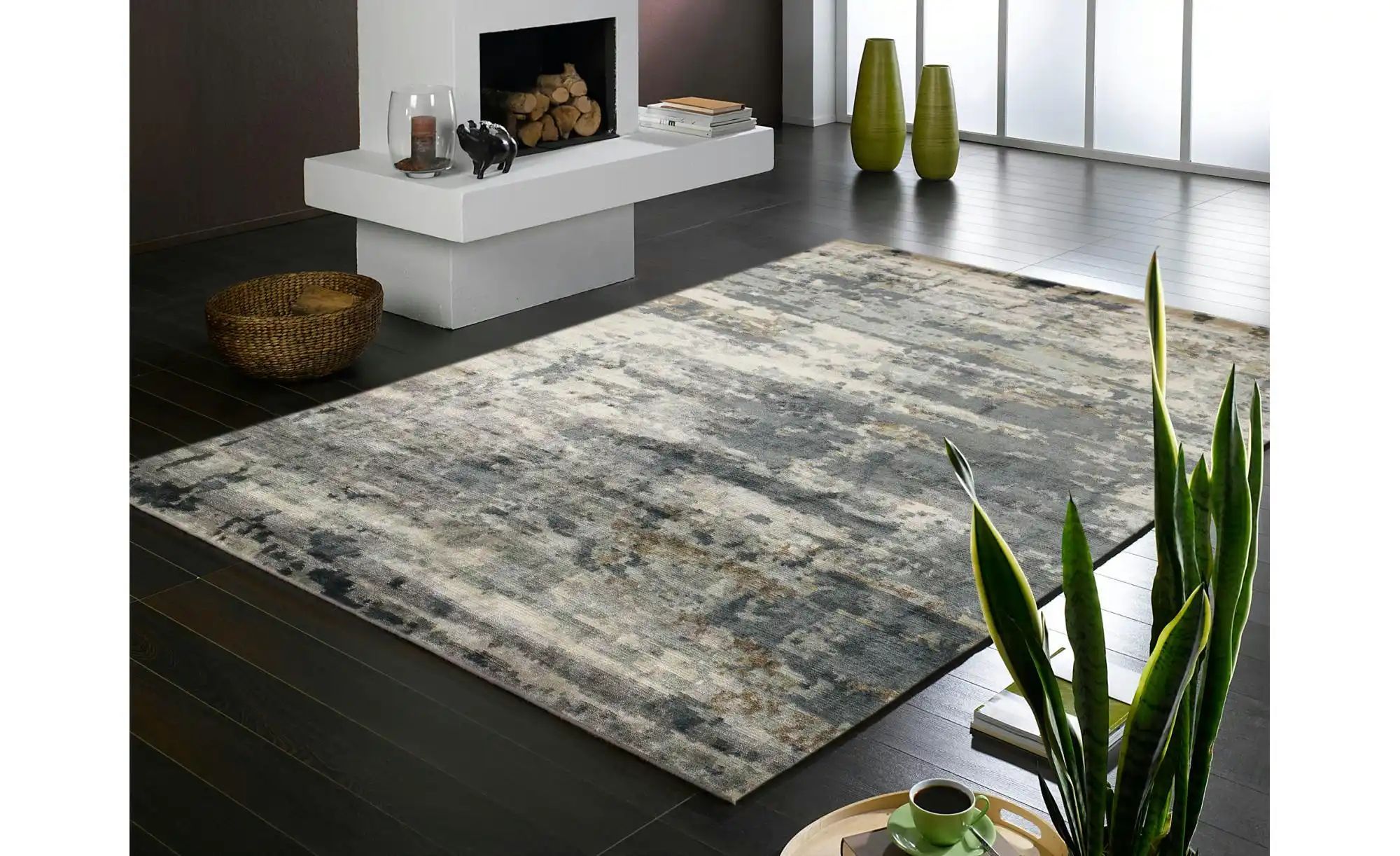 Musterring Teppich   ¦ türkis/petrol ¦ Viskose ¦ Maße (cm): B: 170 H: 1,2 T günstig online kaufen