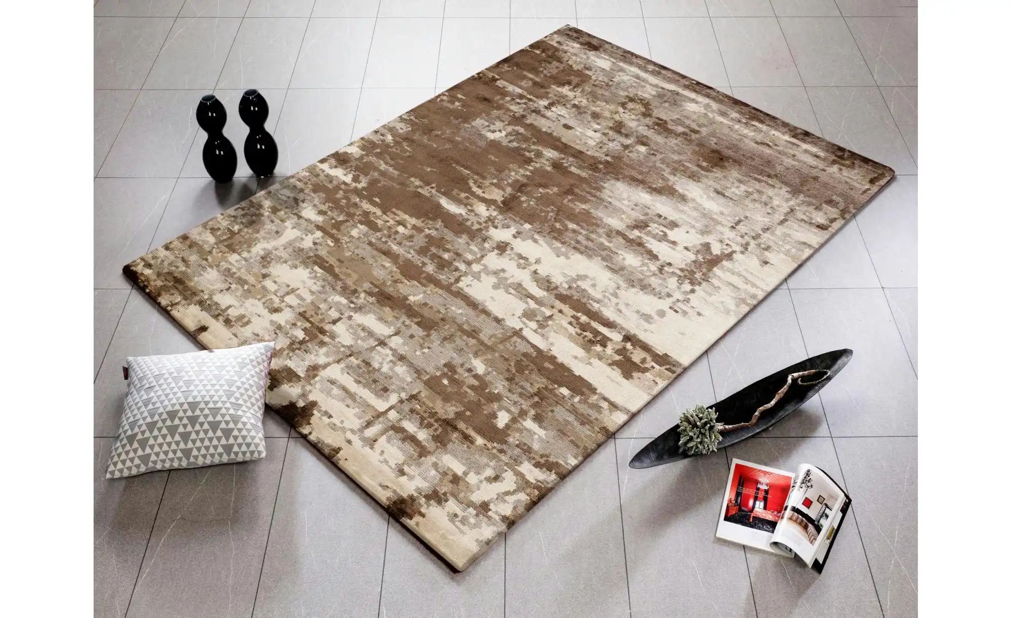 Thumbnail - Musterring Teppich ¦ beige ¦ Viskose ¦ Maße (cm): B: 200 H: 1,2 Teppiche > Wohnteppiche - Höffner