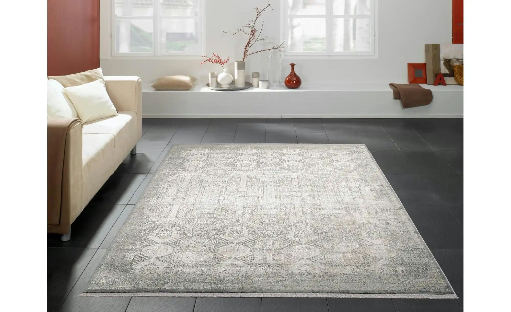 Musterring Teppich   ¦ beige ¦ Viskose,Synthetische Fasern ¦ Maße (cm): B: günstig online kaufen