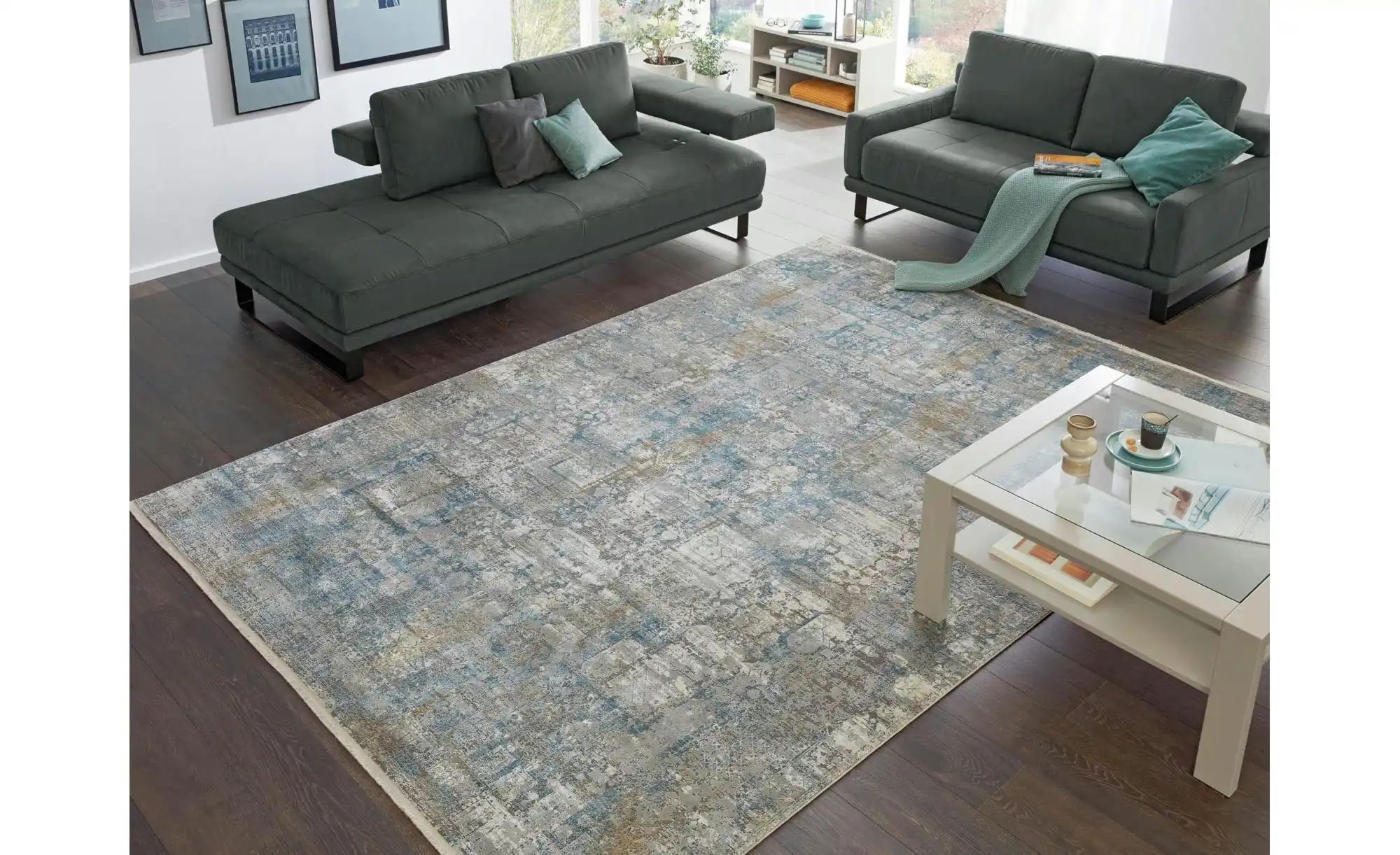 Thumbnail - Musterring Teppich ¦ grau ¦ Viskose,Synthetische Fasern ¦ Maße (cm): B: 67 H: 0,8 Teppiche > Wohnteppiche - Höffner