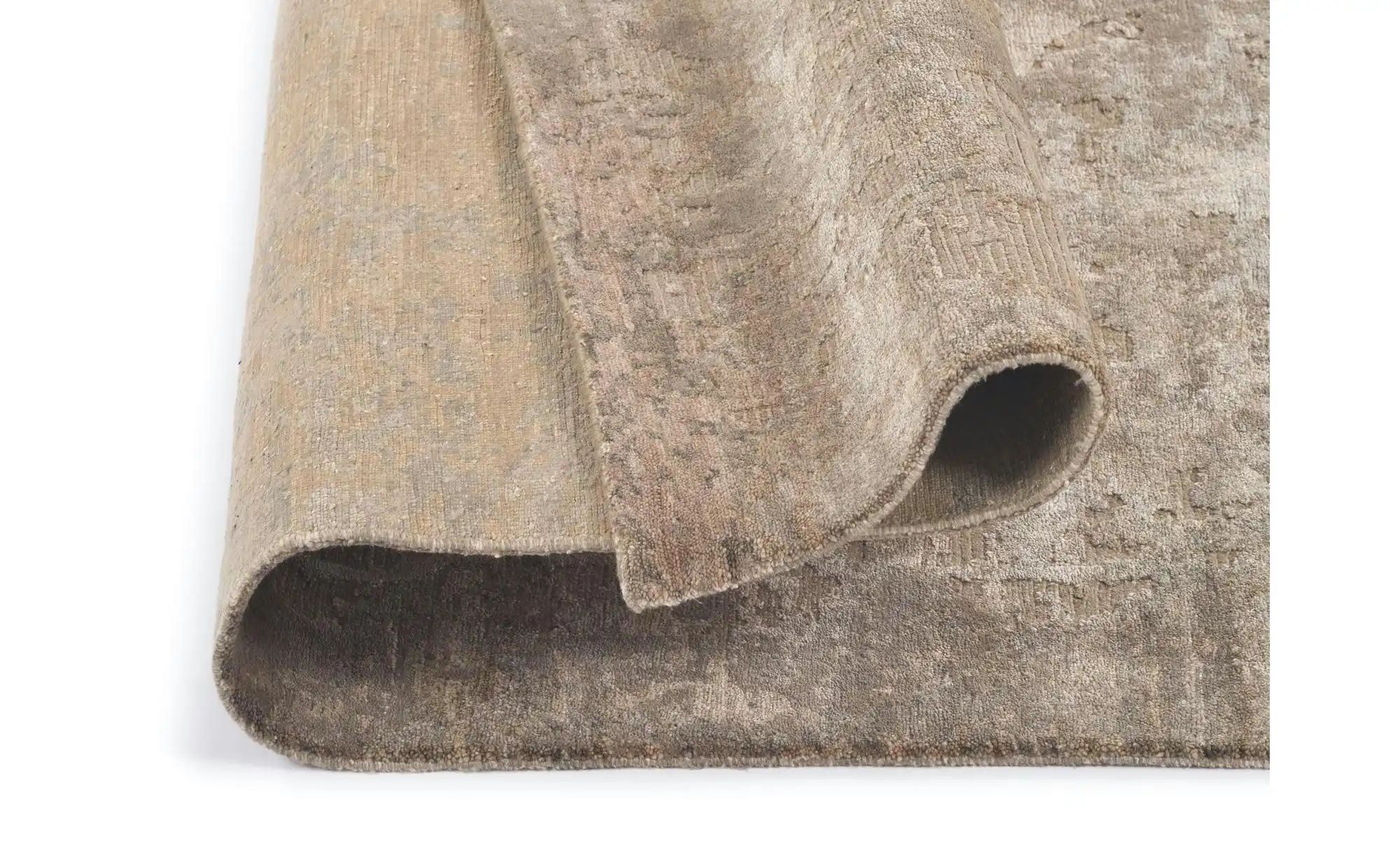 Musterring Teppich ¦ beige ¦ Viskose, Wolle ¦ Maße (cm): B: 200 H: 0,4 Tepp günstig online kaufen