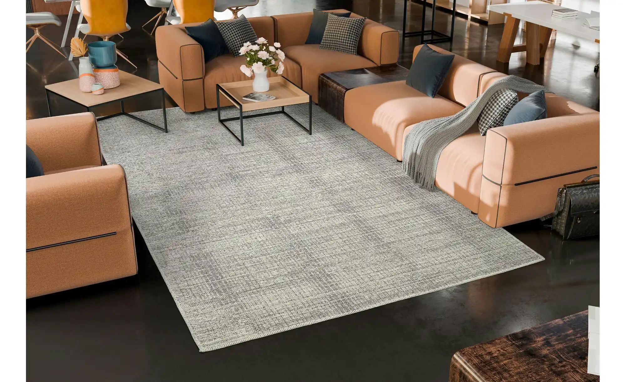 Thumbnail - Musterring Teppich   ¦ beige ¦ Synthetische Fasern ¦ Maße (cm): B: 140 H: 0,5 Teppiche > Kurzflorteppiche - Höffner