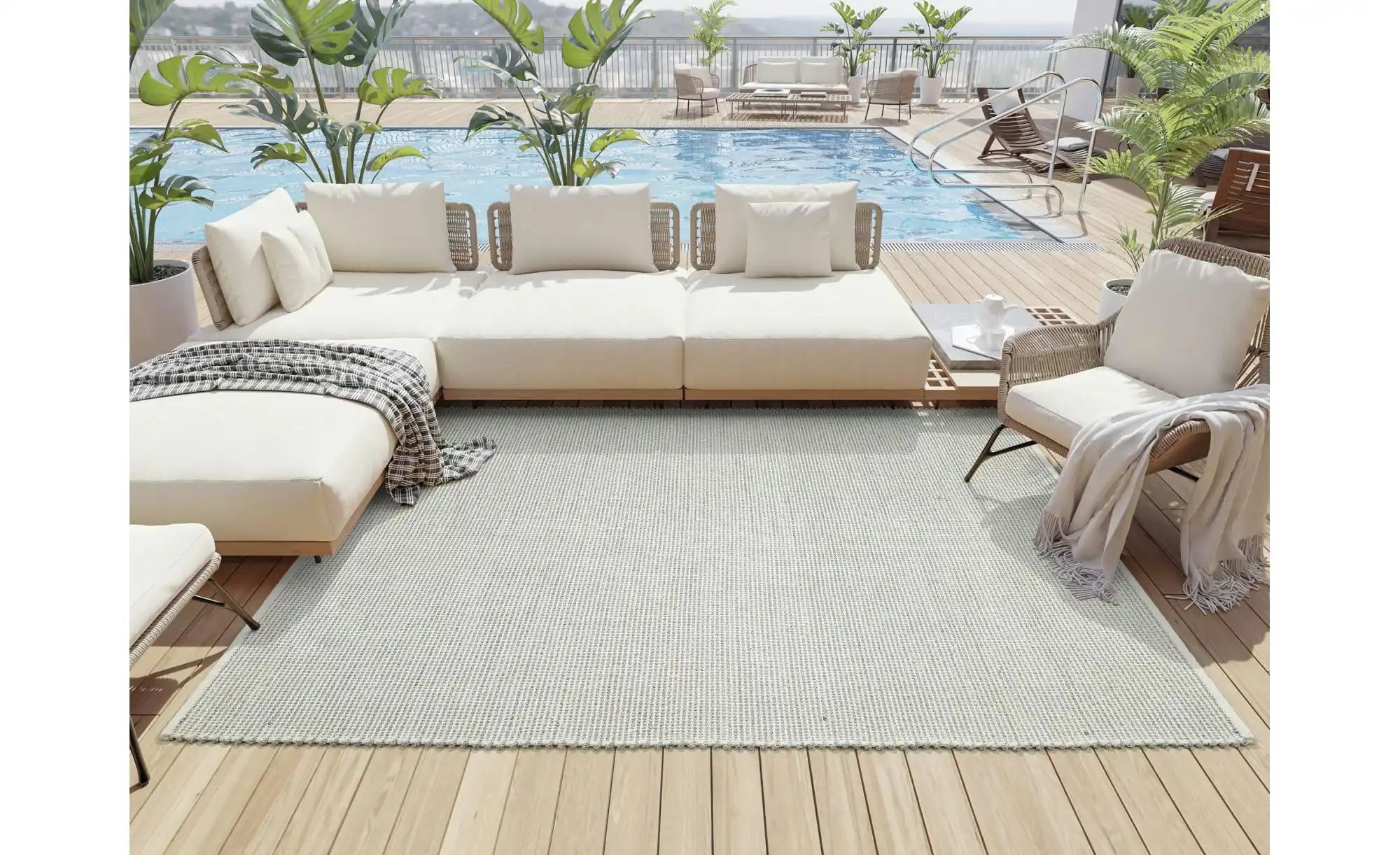 Thumbnail - Musterring Teppich ¦ grau ¦ Synthetische Fasern ¦ Maße (cm): B: 200 H: 0,7 Teppiche > Naturteppiche - Höffner