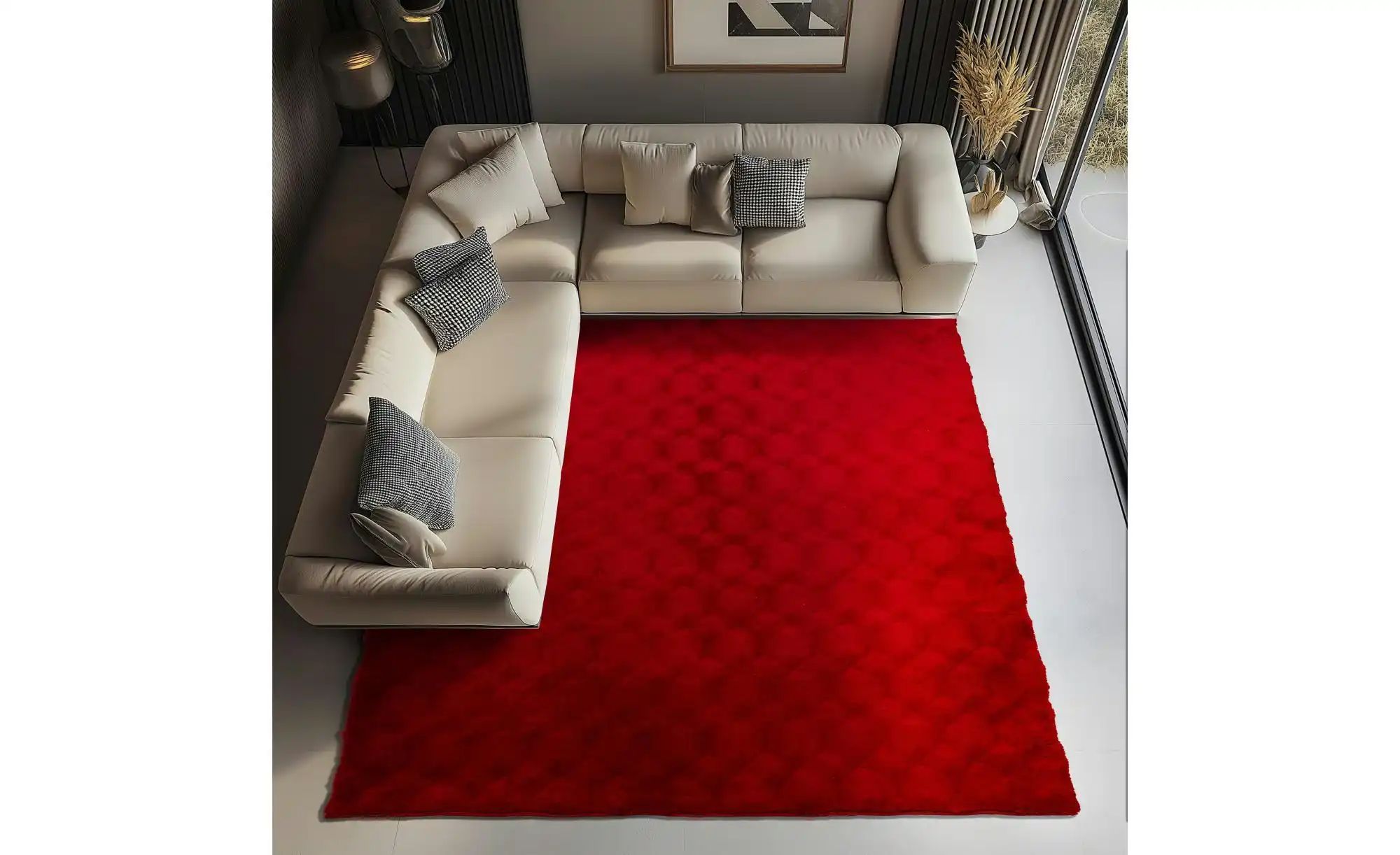 Obsession Teppich "Diamond Cut 800" rechteckig 30 mm Höhe Uni Farben, Hoch- günstig online kaufen